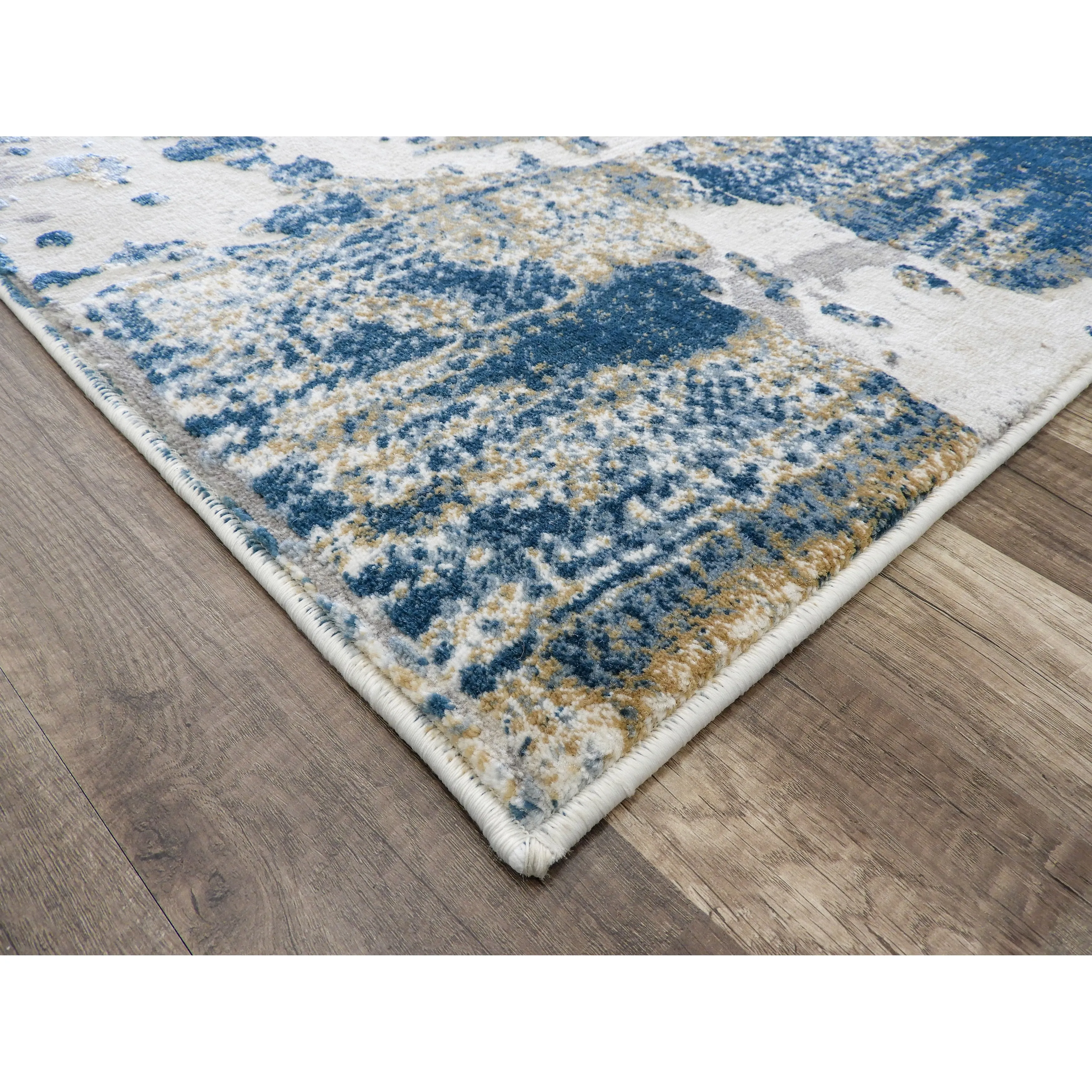 Rugs America Auden Sapphire Modern Abstract Textured Area Rug