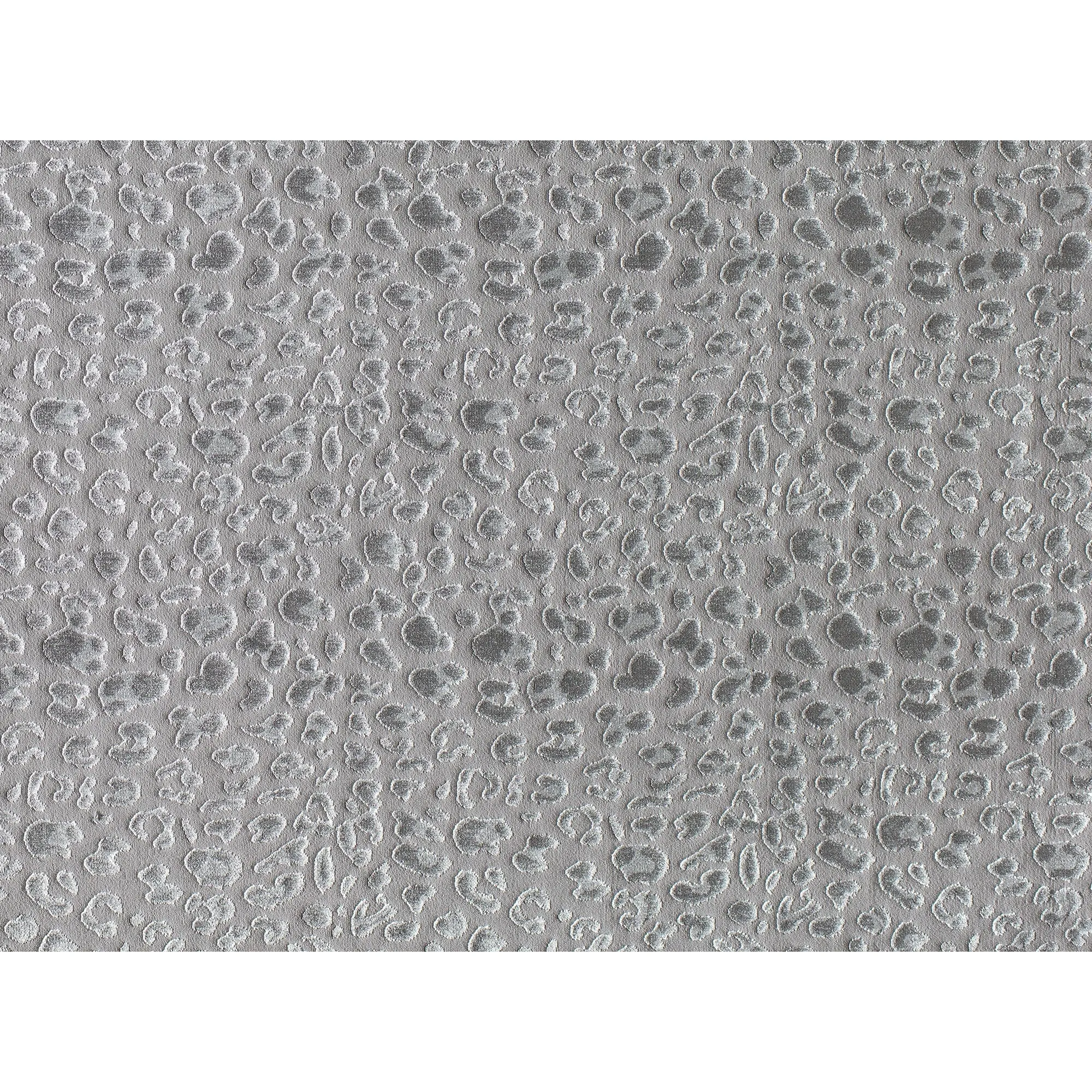 Rugs America Natura Gray Leopard Silver Shine Area Rug