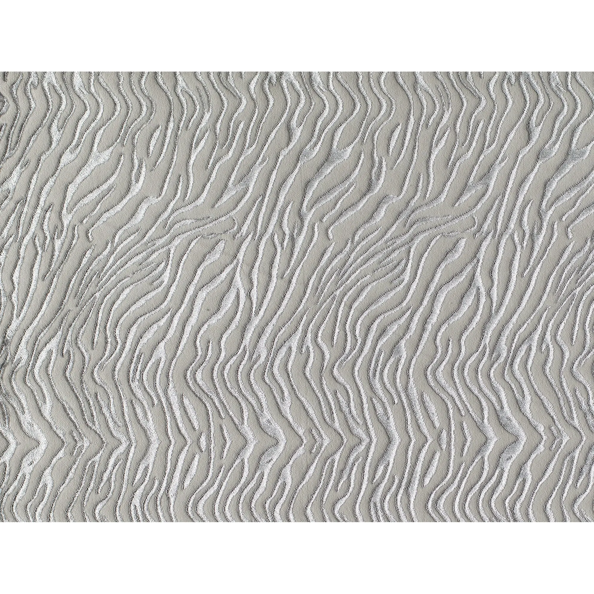 Rugs America Natura White Tiger Silver Shine Area Rug