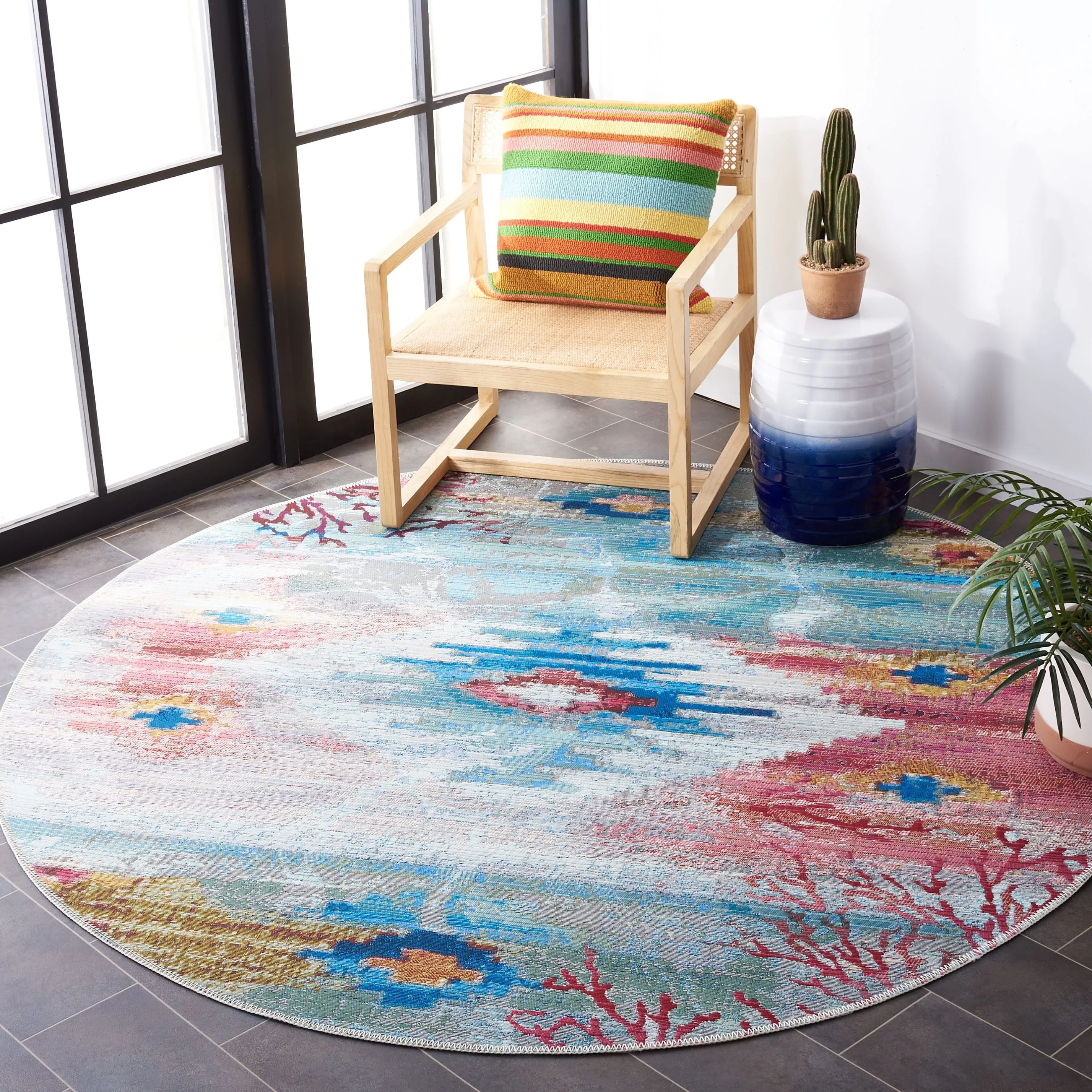 SAFAVIEH Barbados Profira Tropical Indoor/ Outdoor Waterproof Patio Backyard Rug