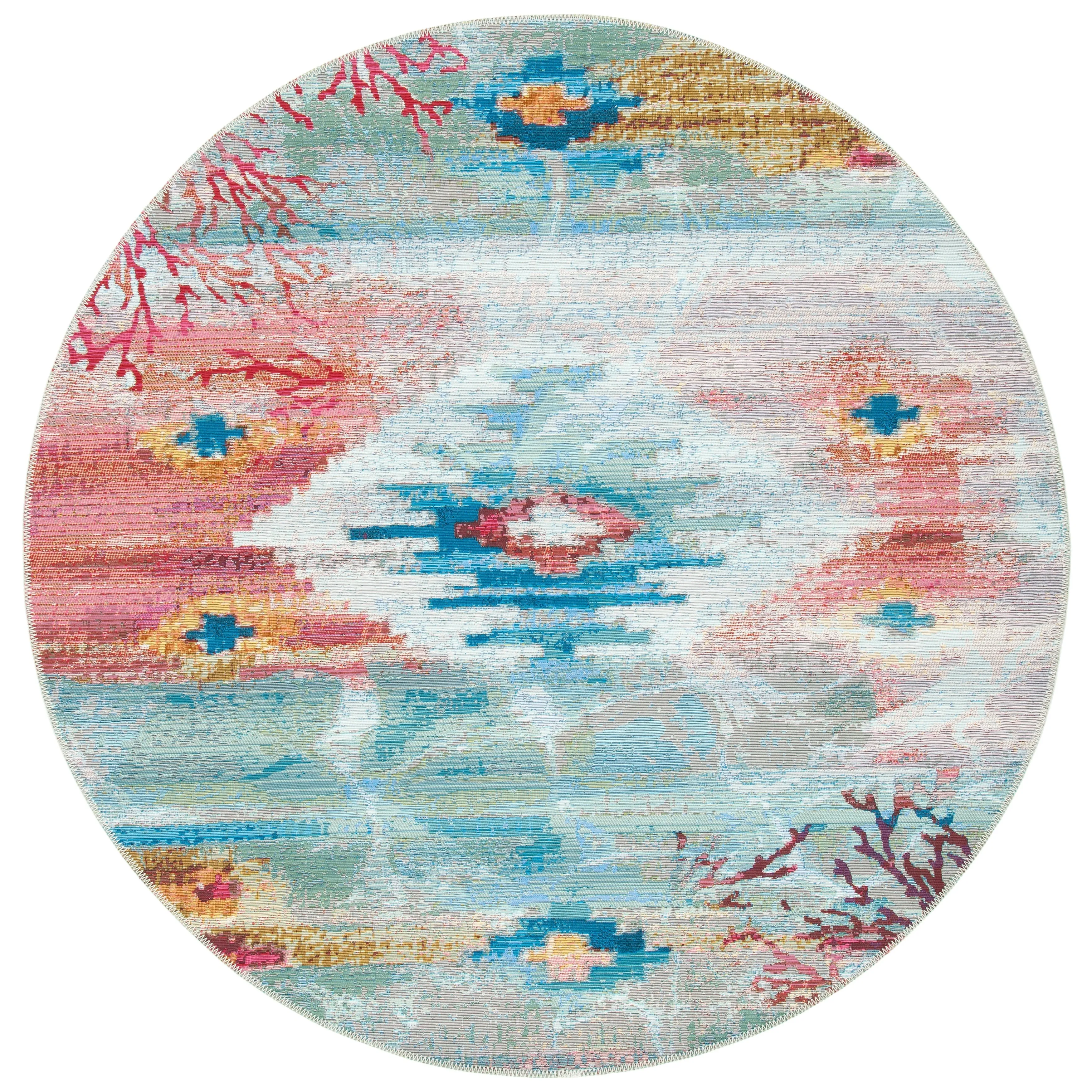 SAFAVIEH Barbados Profira Tropical Indoor/ Outdoor Waterproof Patio Backyard Rug