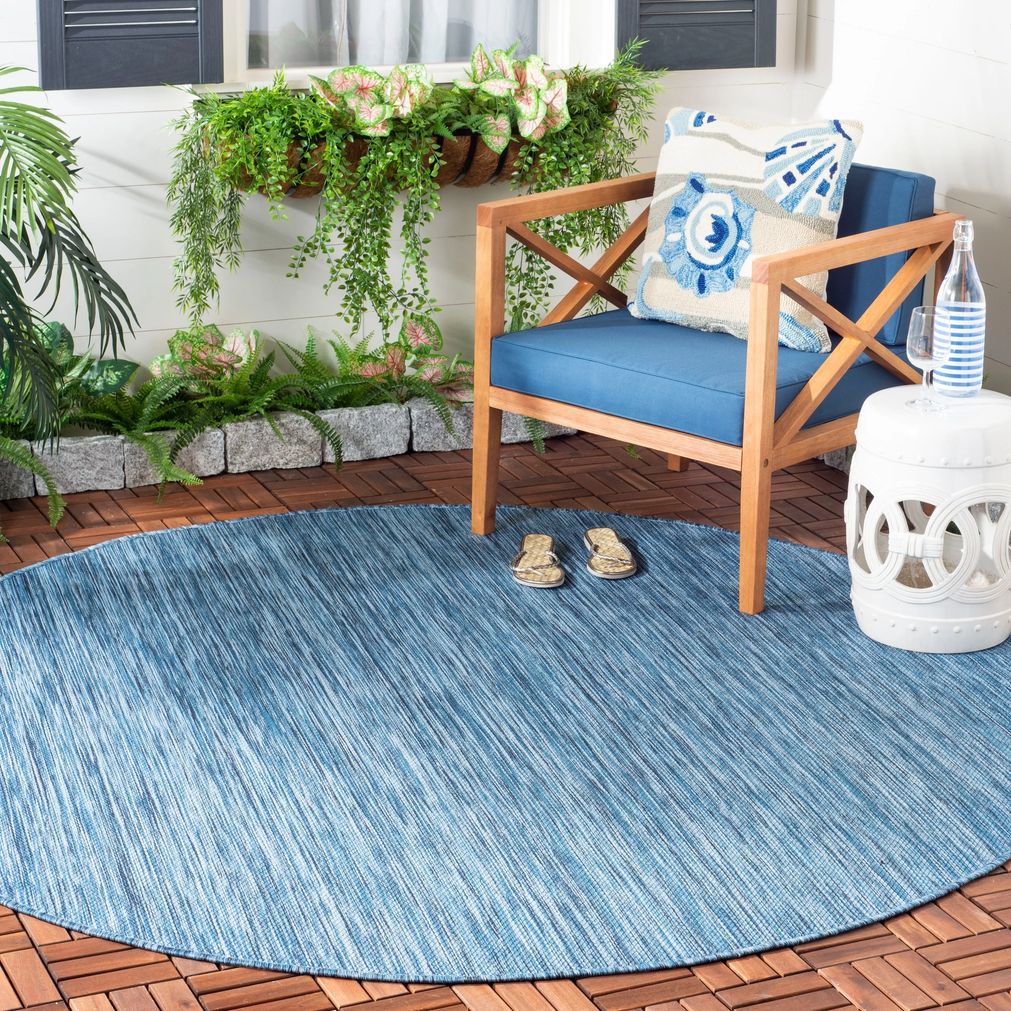 SAFAVIEH Beach House Guylene Indoor/ Outdoor Waterproof Patio Backyard Rug
