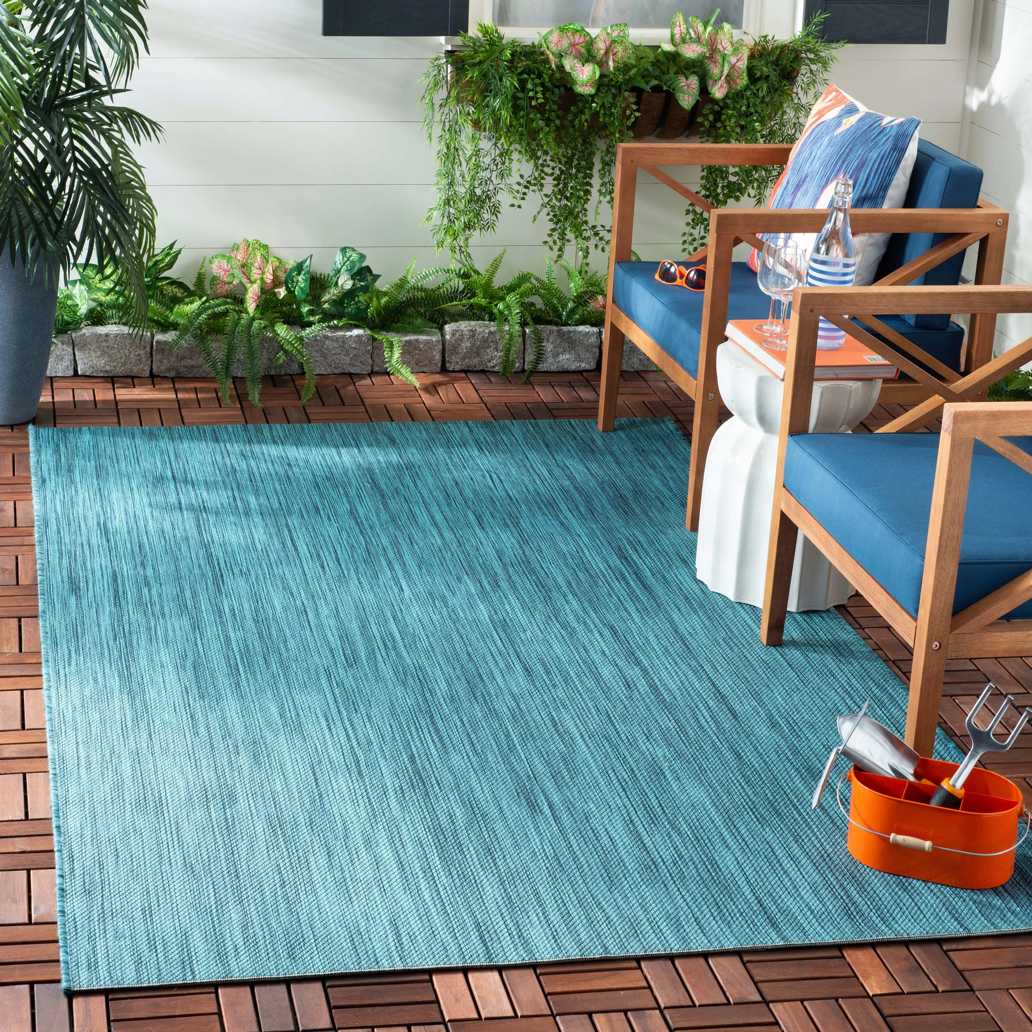 SAFAVIEH Beach House Guylene Indoor/ Outdoor Waterproof Patio Backyard Rug