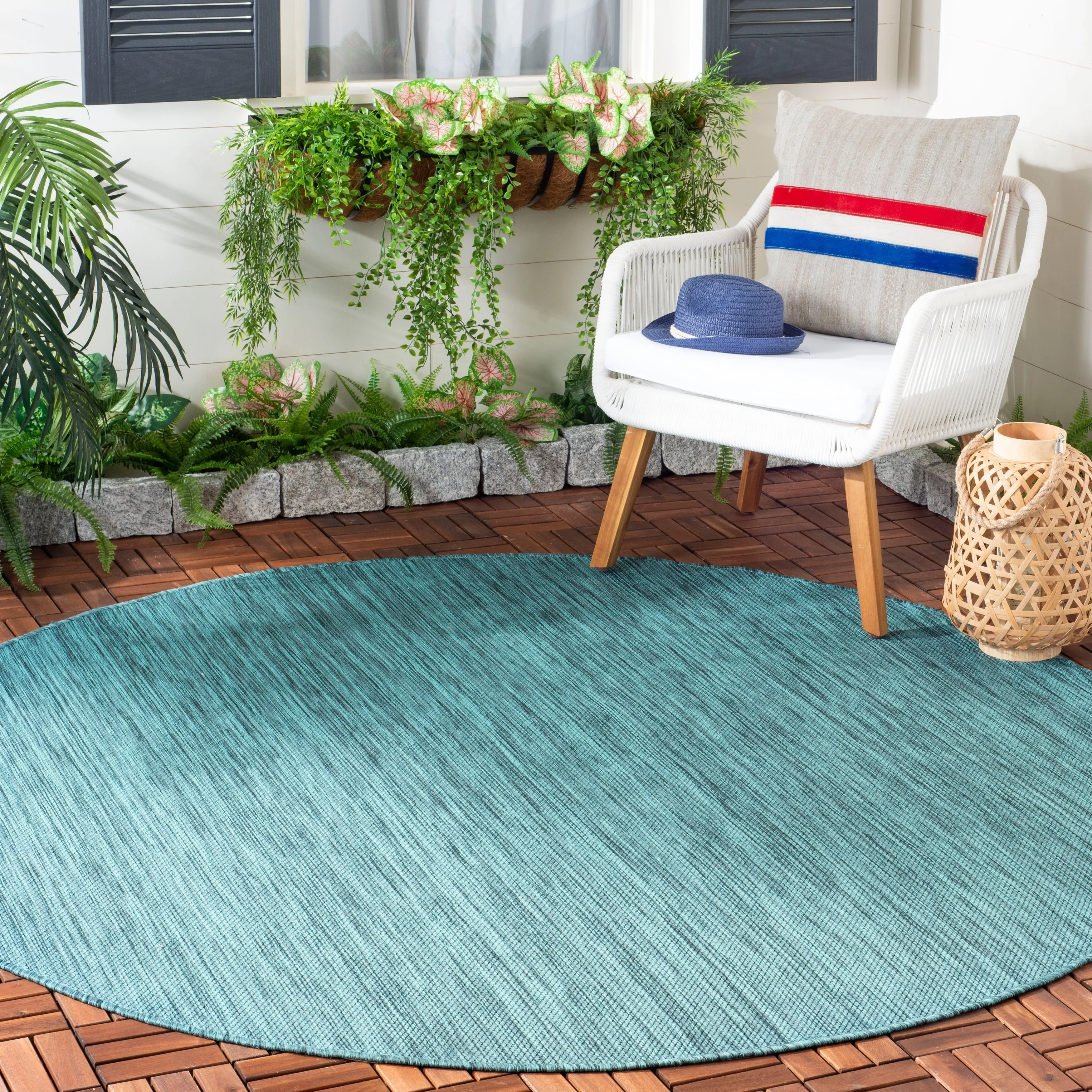 SAFAVIEH Beach House Guylene Indoor/ Outdoor Waterproof Patio Backyard Rug
