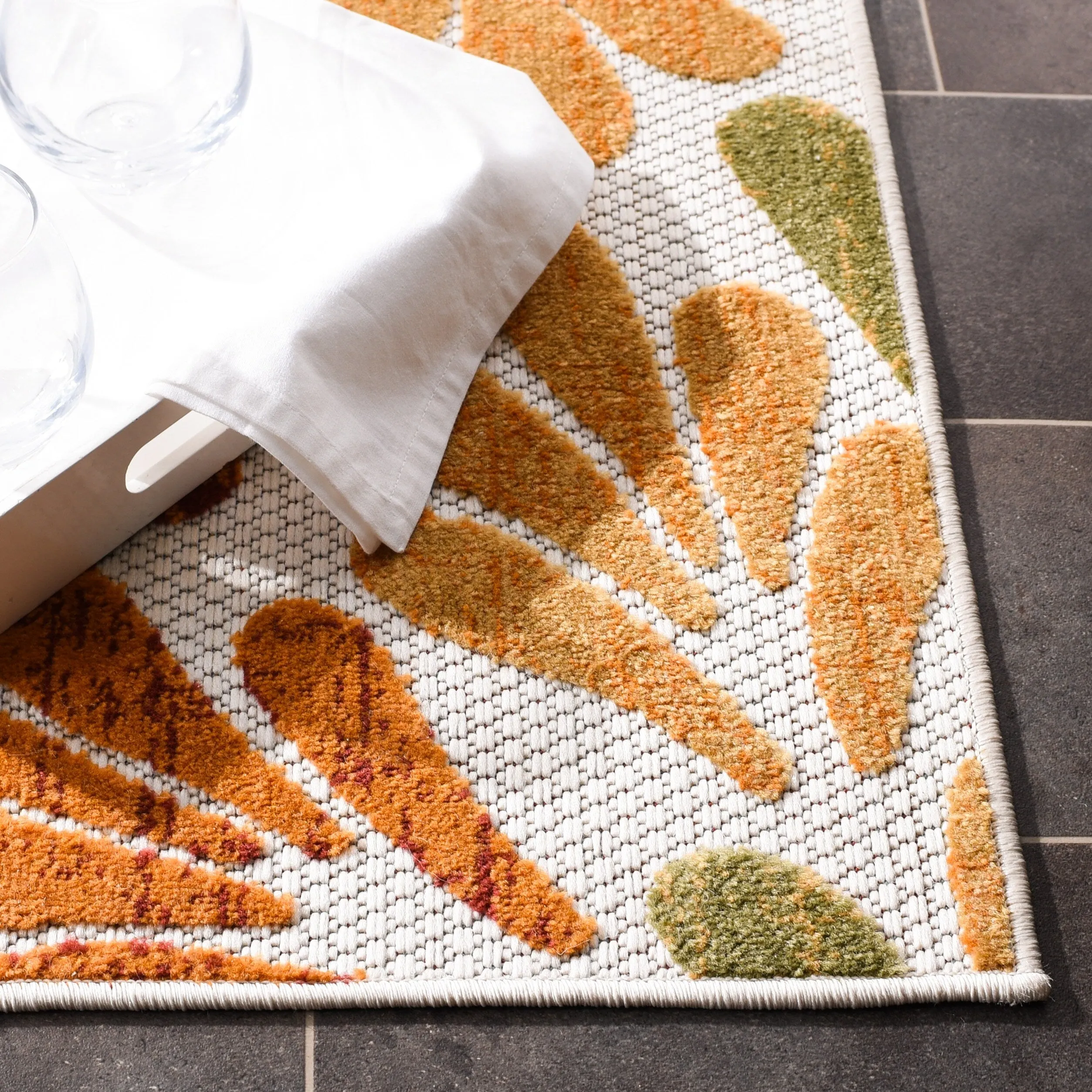 SAFAVIEH Cabana Diellza Indoor/ Outdoor Waterproof Patio Floral Rug
