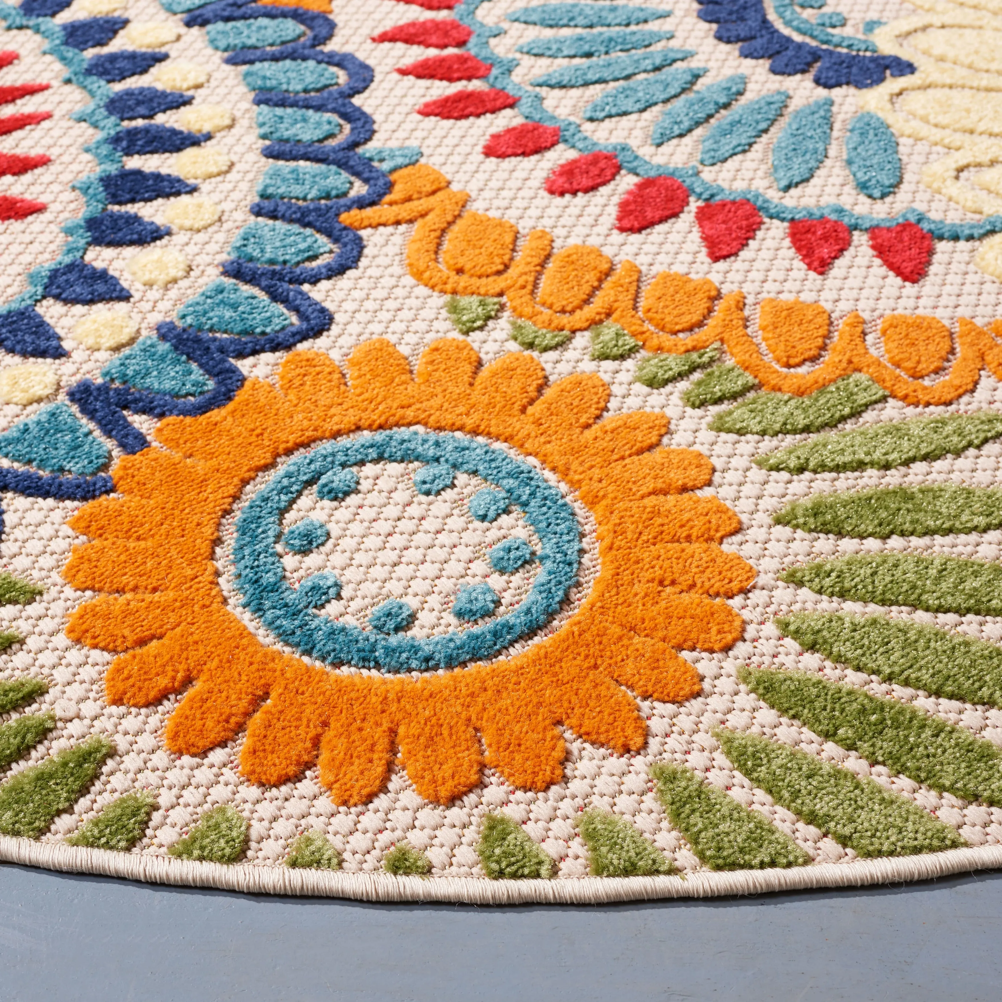 SAFAVIEH Cabana Marii Indoor/ Outdoor Waterproof Patio Floral Rug