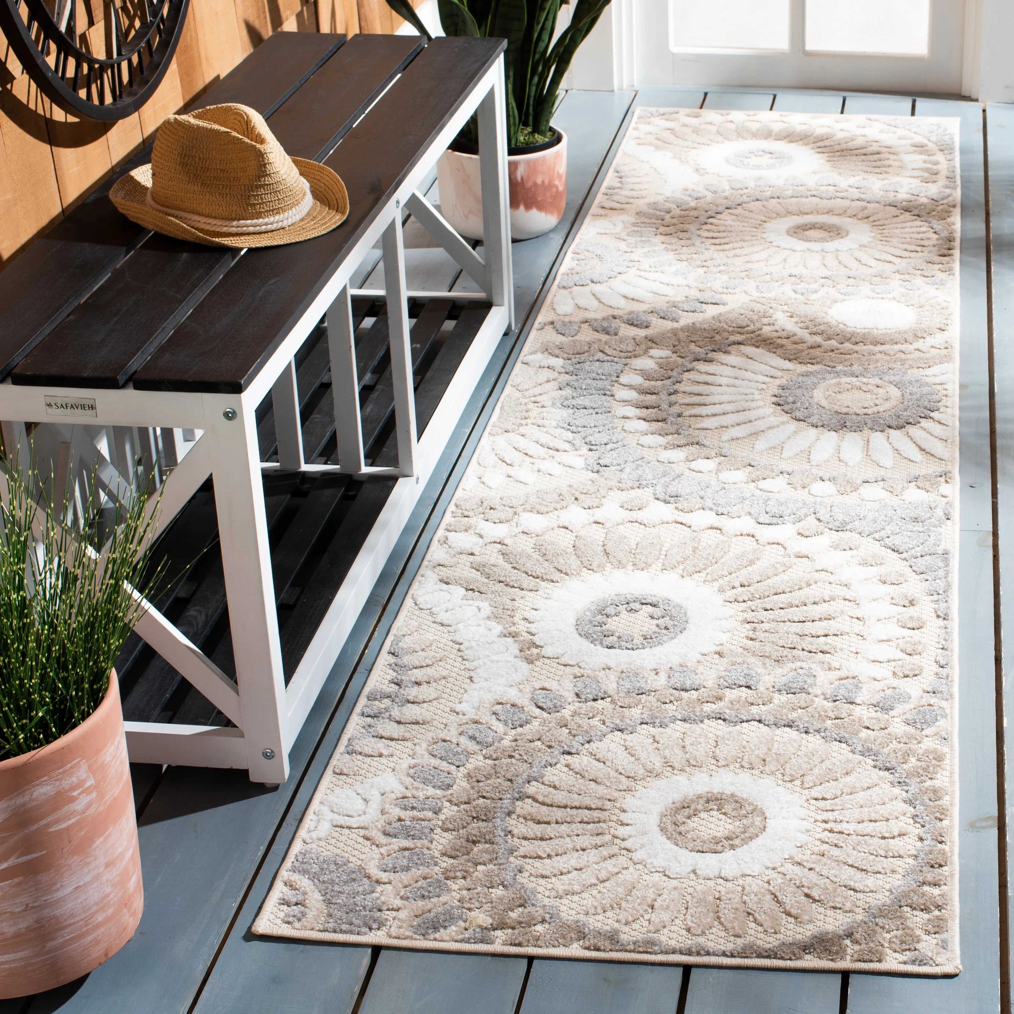 SAFAVIEH Cabana Marii Indoor/ Outdoor Waterproof Patio Floral Rug
