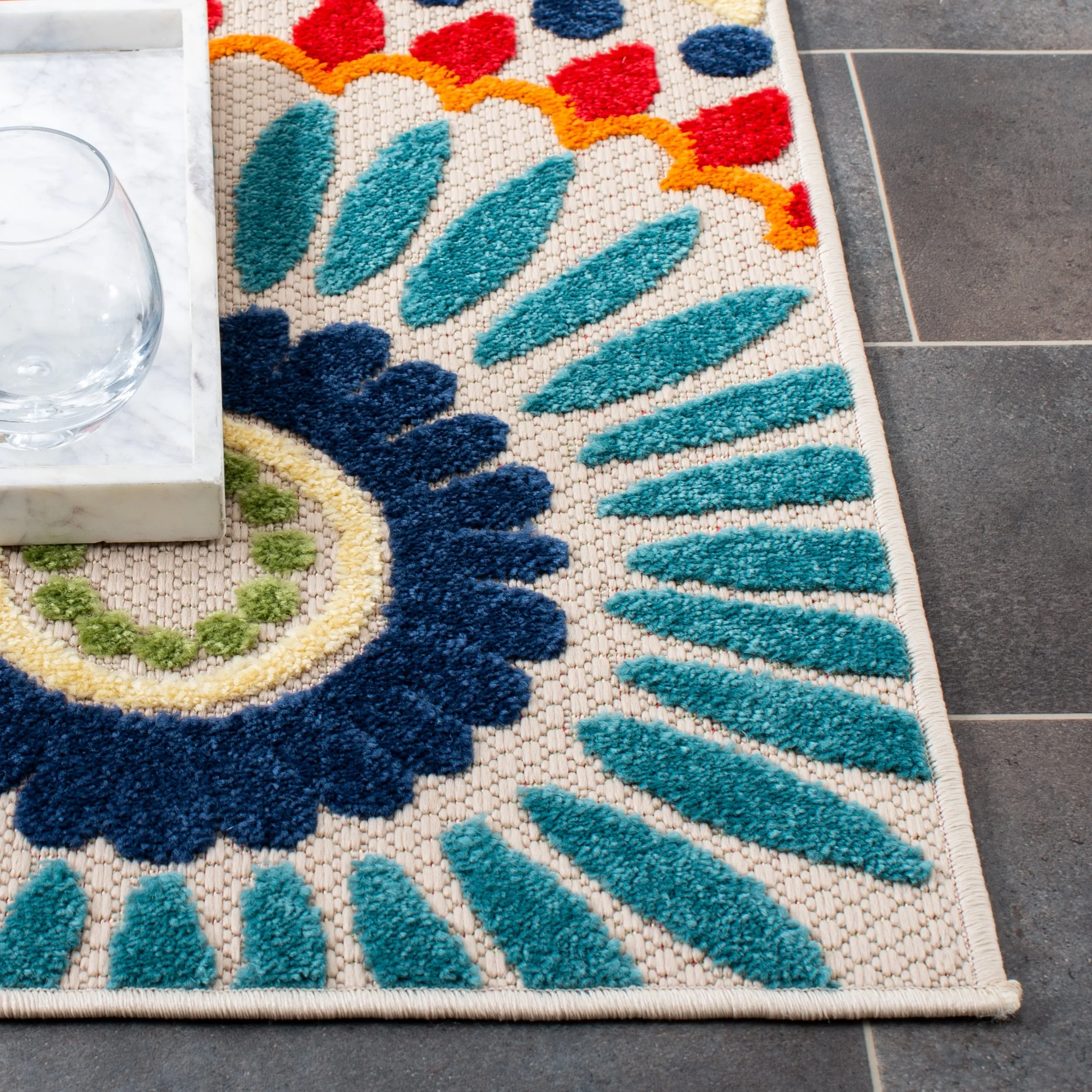 SAFAVIEH Cabana Marii Indoor/ Outdoor Waterproof Patio Floral Rug