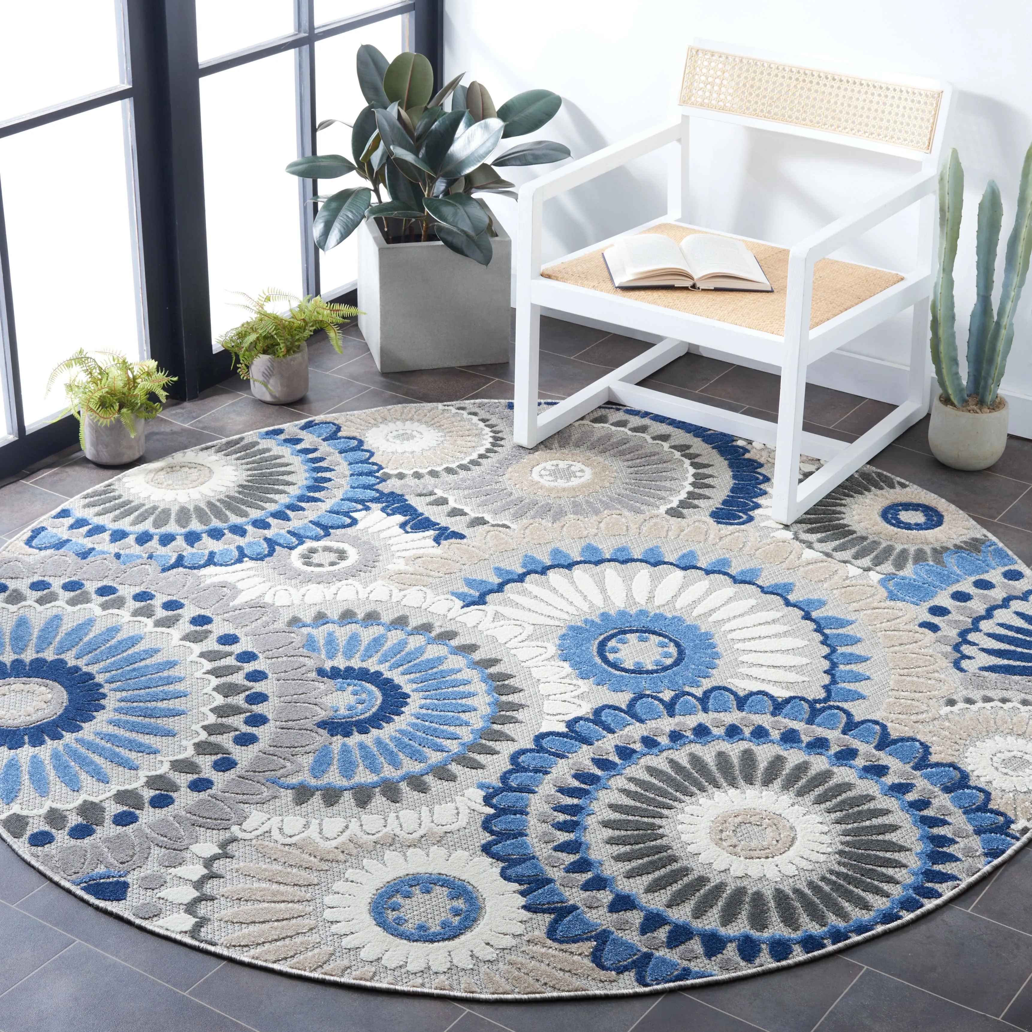 SAFAVIEH Cabana Marii Indoor/ Outdoor Waterproof Patio Floral Rug