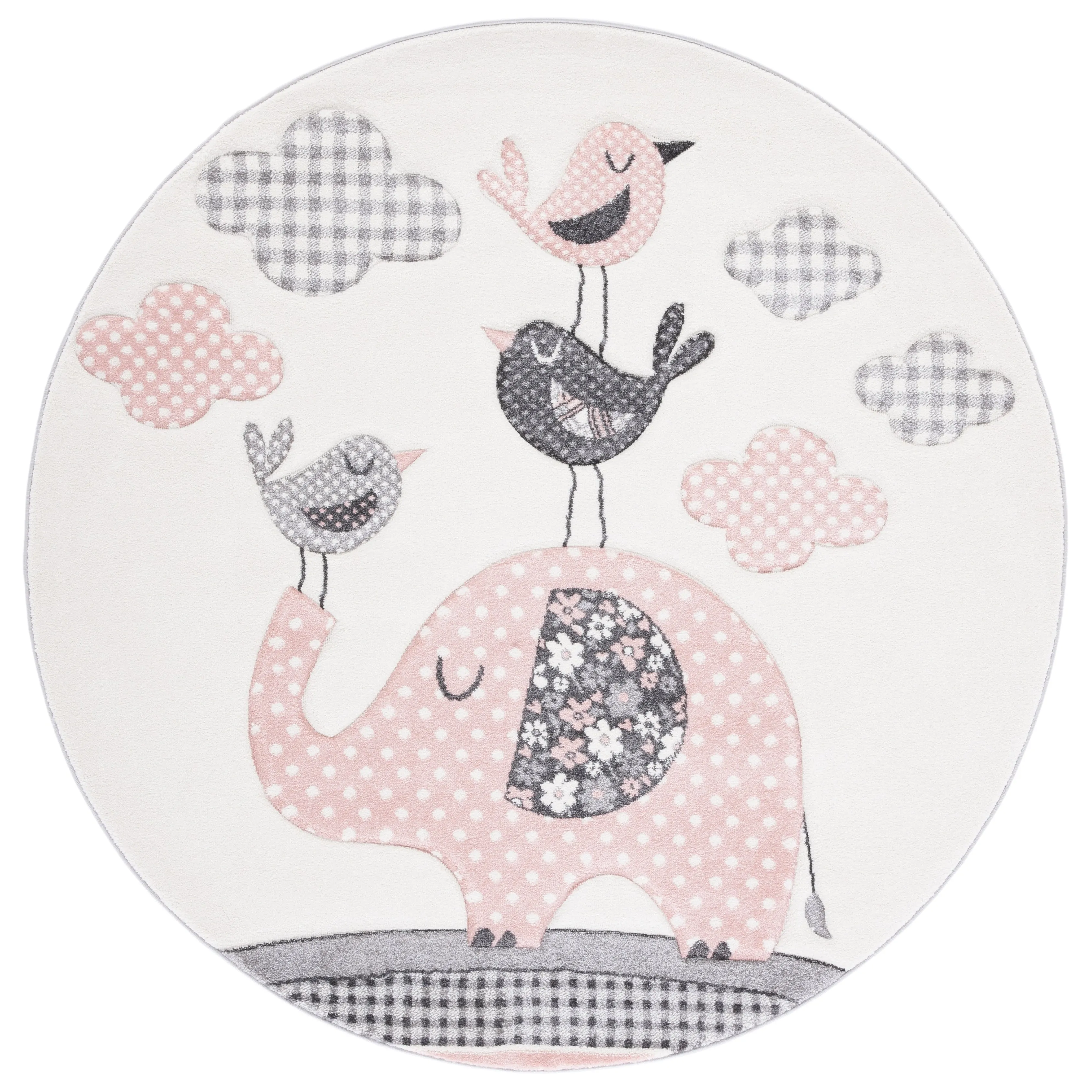 SAFAVIEH Carousel Kids Merja Elephant Rug