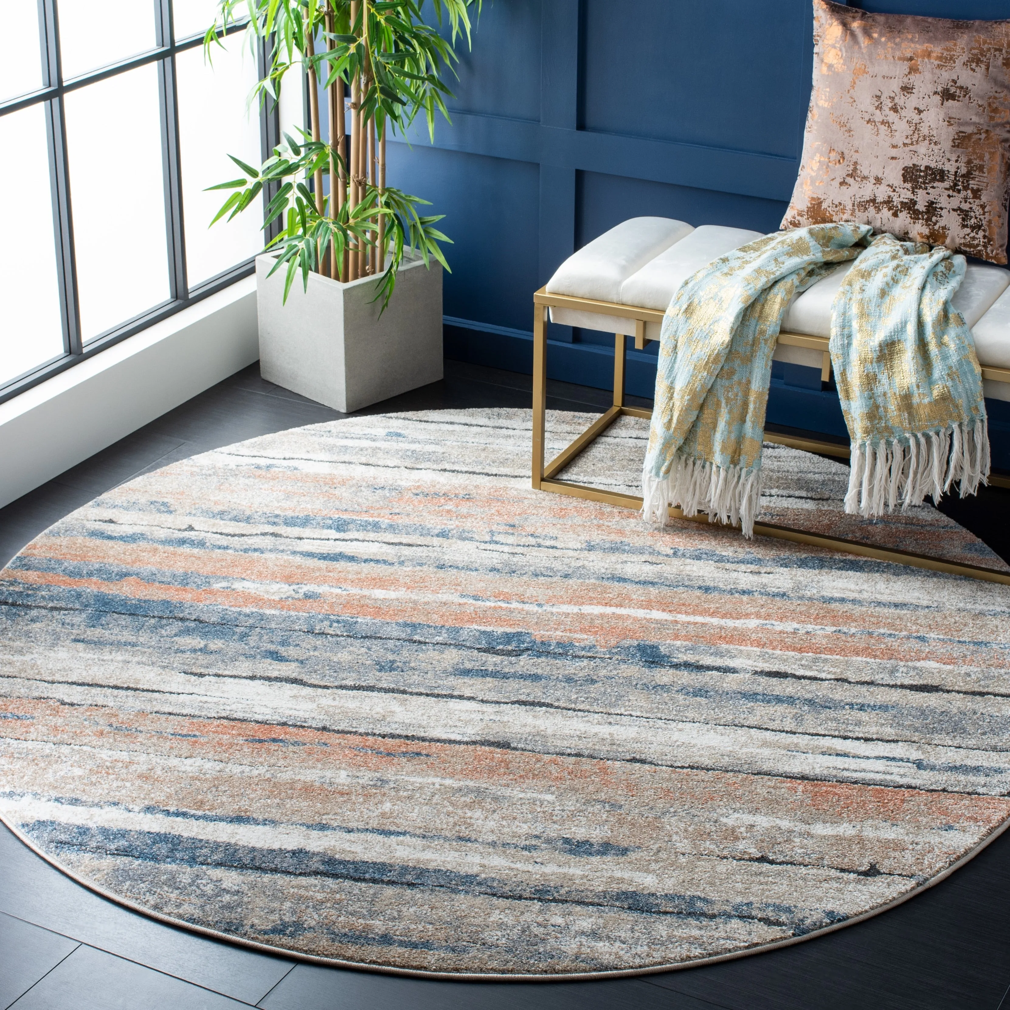 SAFAVIEH Coppertone Thaleia Abstract Distressed Rug