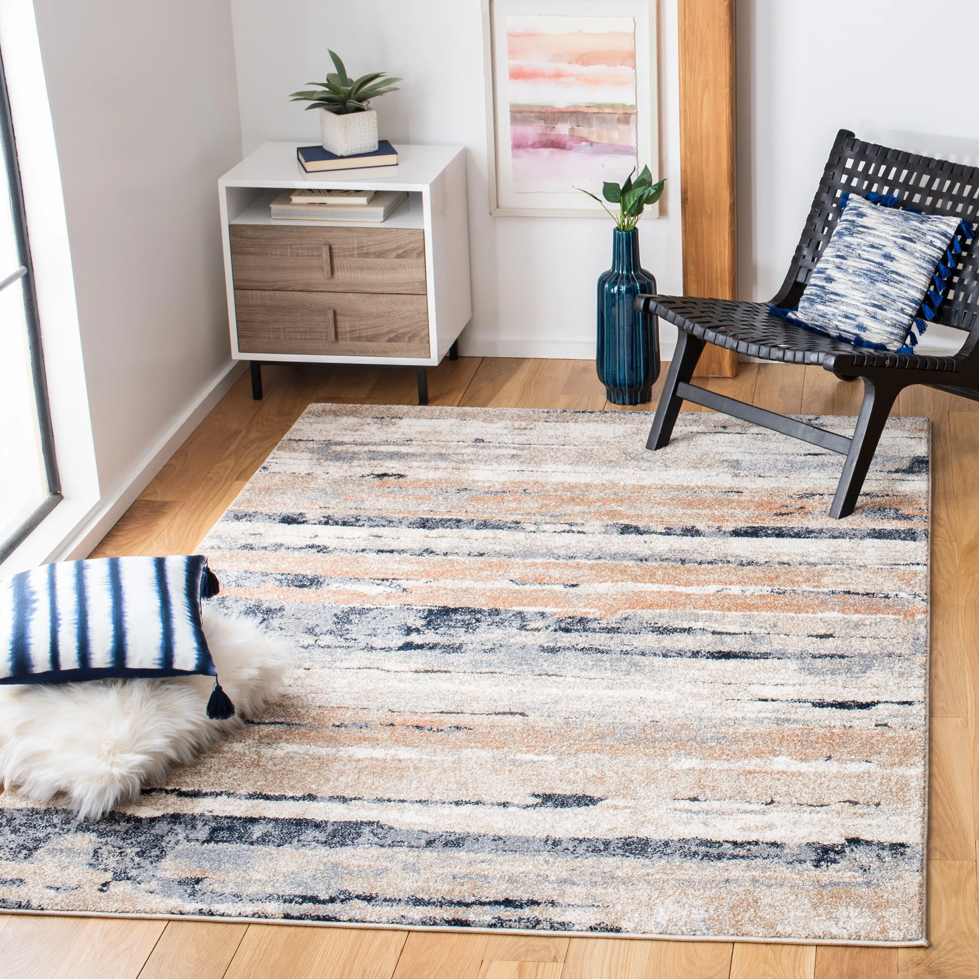 SAFAVIEH Coppertone Thaleia Abstract Distressed Rug