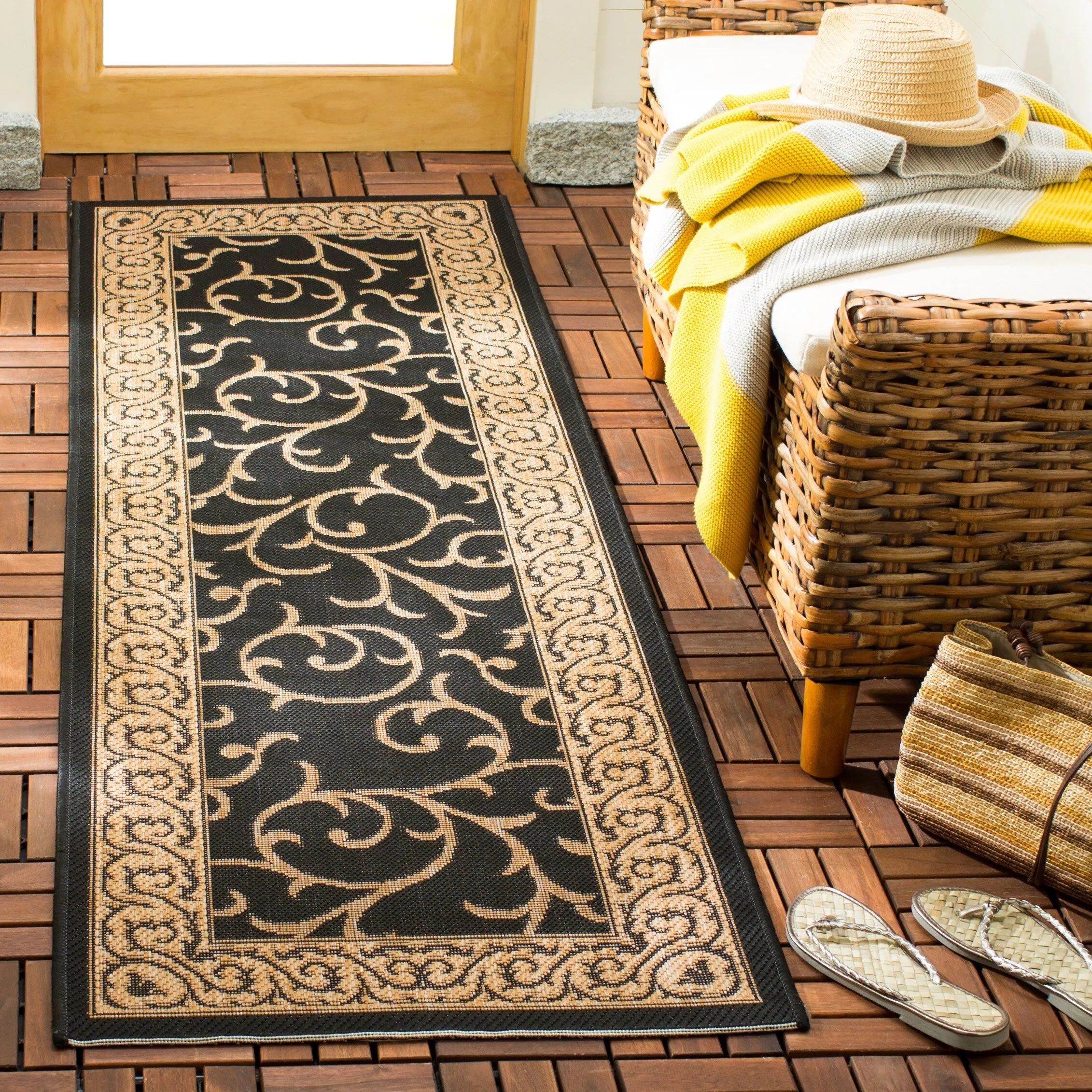 SAFAVIEH Courtyard Ailene Indoor/ Outdoor Waterproof Patio Backyard Rug