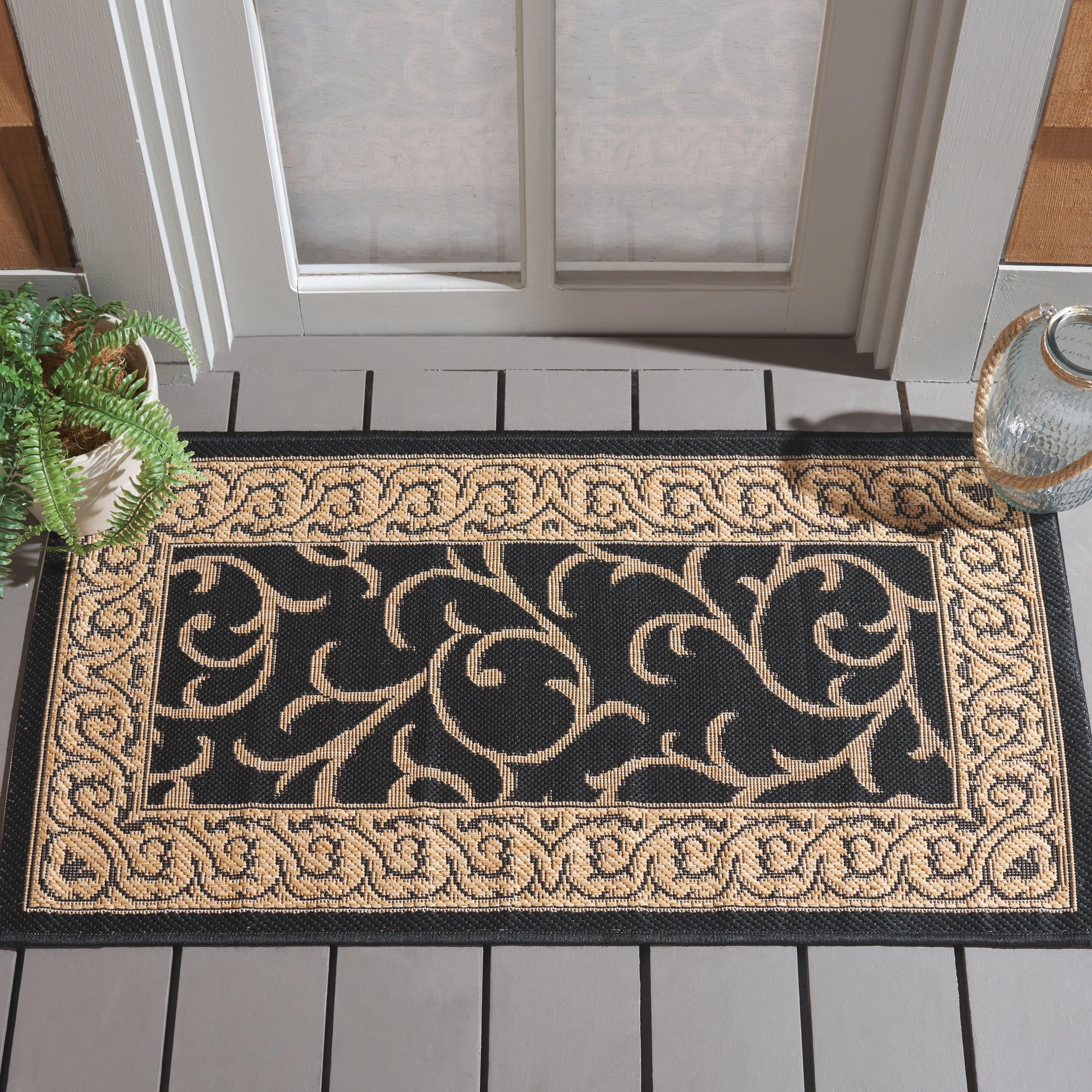 SAFAVIEH Courtyard Ailene Indoor/ Outdoor Waterproof Patio Backyard Rug