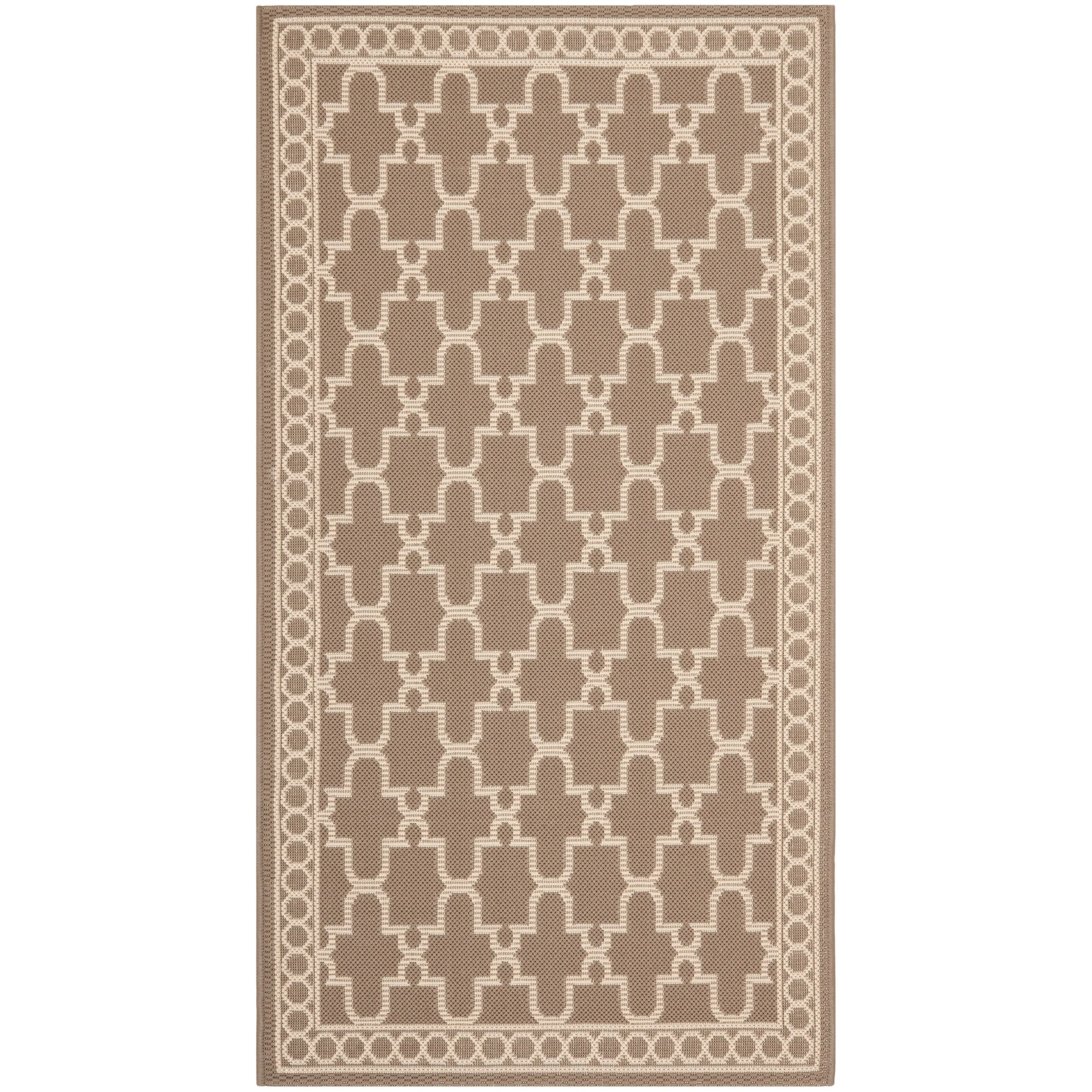 SAFAVIEH Courtyard Janell Trellis Indoor/ Outdoor Waterproof Patio Backyard Rug