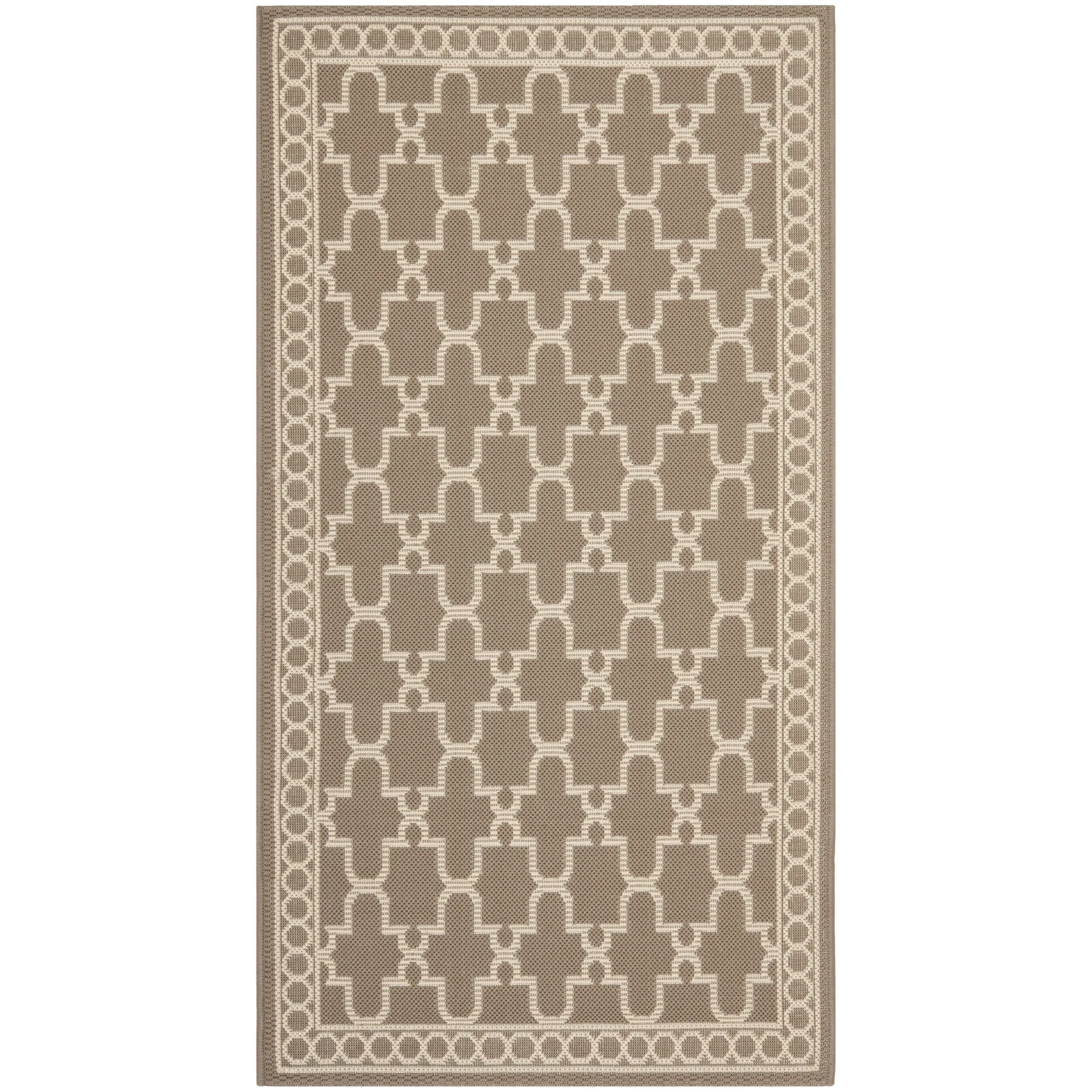 SAFAVIEH Courtyard Janell Trellis Indoor/ Outdoor Waterproof Patio Backyard Rug