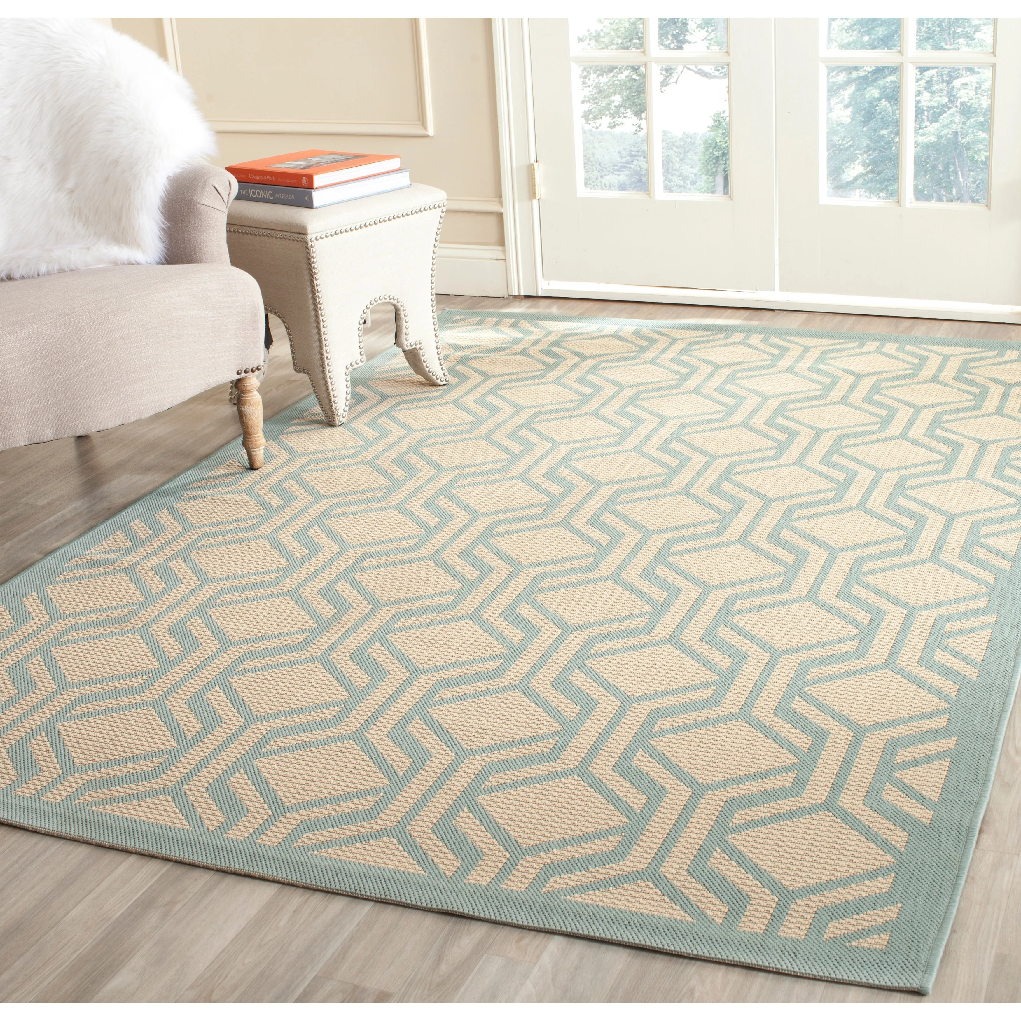 SAFAVIEH Courtyard Jeanine Indoor/ Outdoor Waterproof Patio Backyard Rug