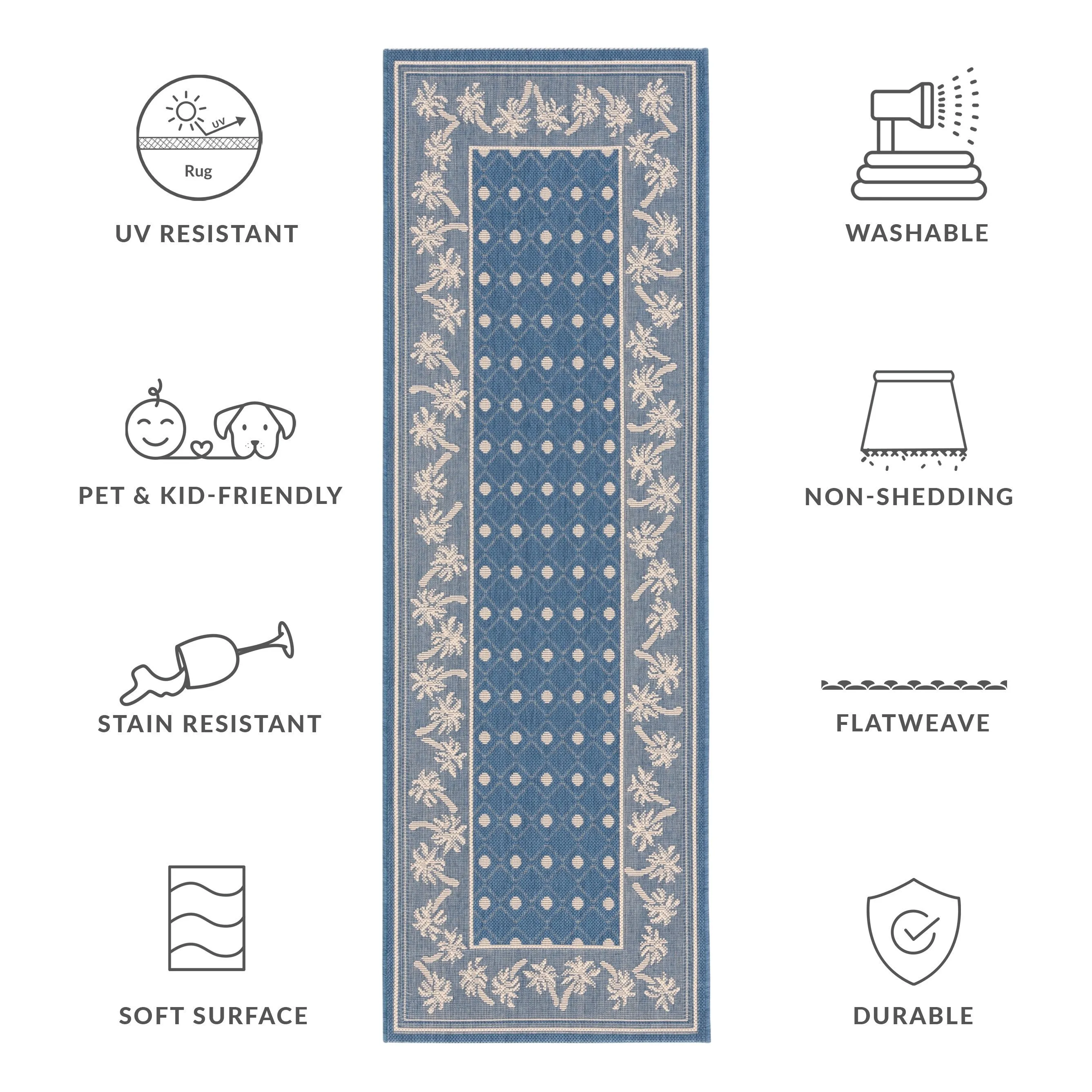 SAFAVIEH Courtyard Merilin Indoor/ Outdoor Geometric Area Rug