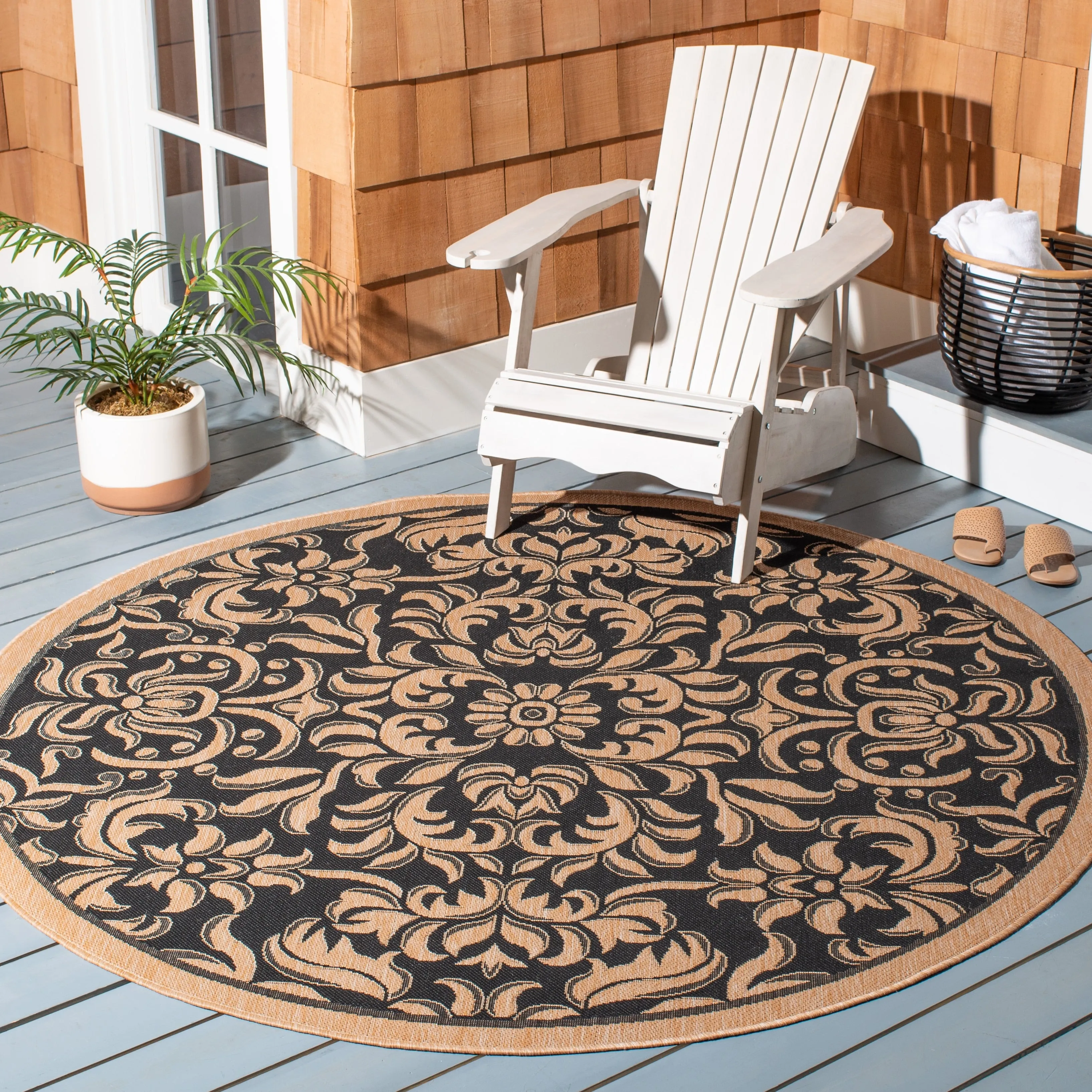 SAFAVIEH Courtyard Mitzi Indoor/ Outdoor Waterproof Patio Backyard Rug