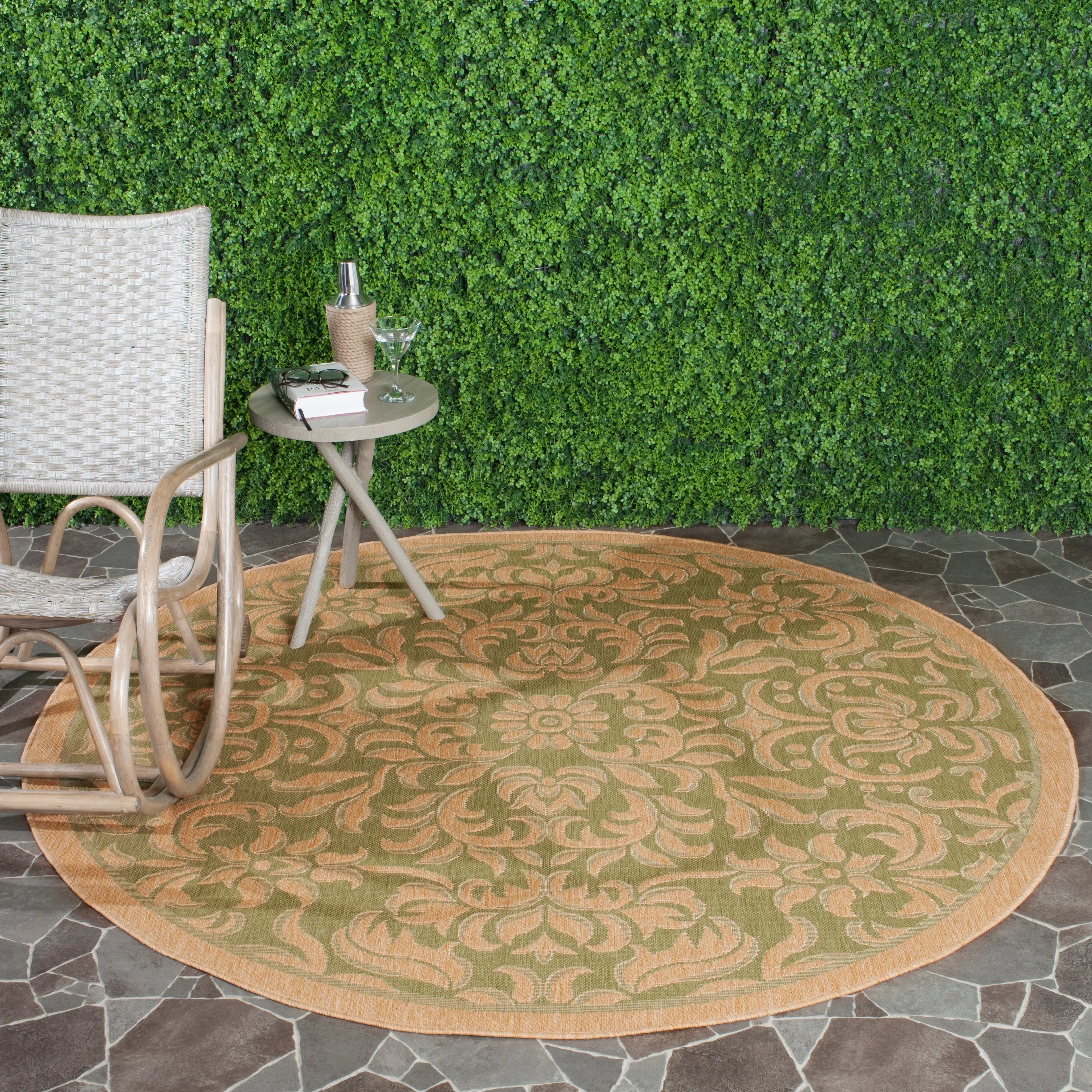SAFAVIEH Courtyard Mitzi Indoor/ Outdoor Waterproof Patio Backyard Rug