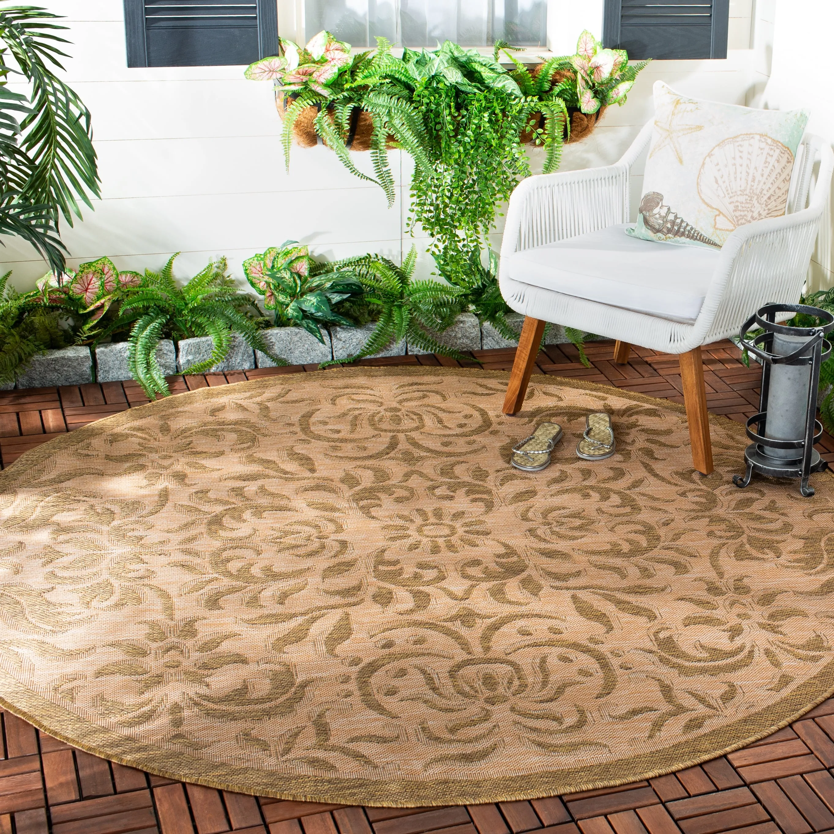 SAFAVIEH Courtyard Mitzi Indoor/ Outdoor Waterproof Patio Backyard Rug