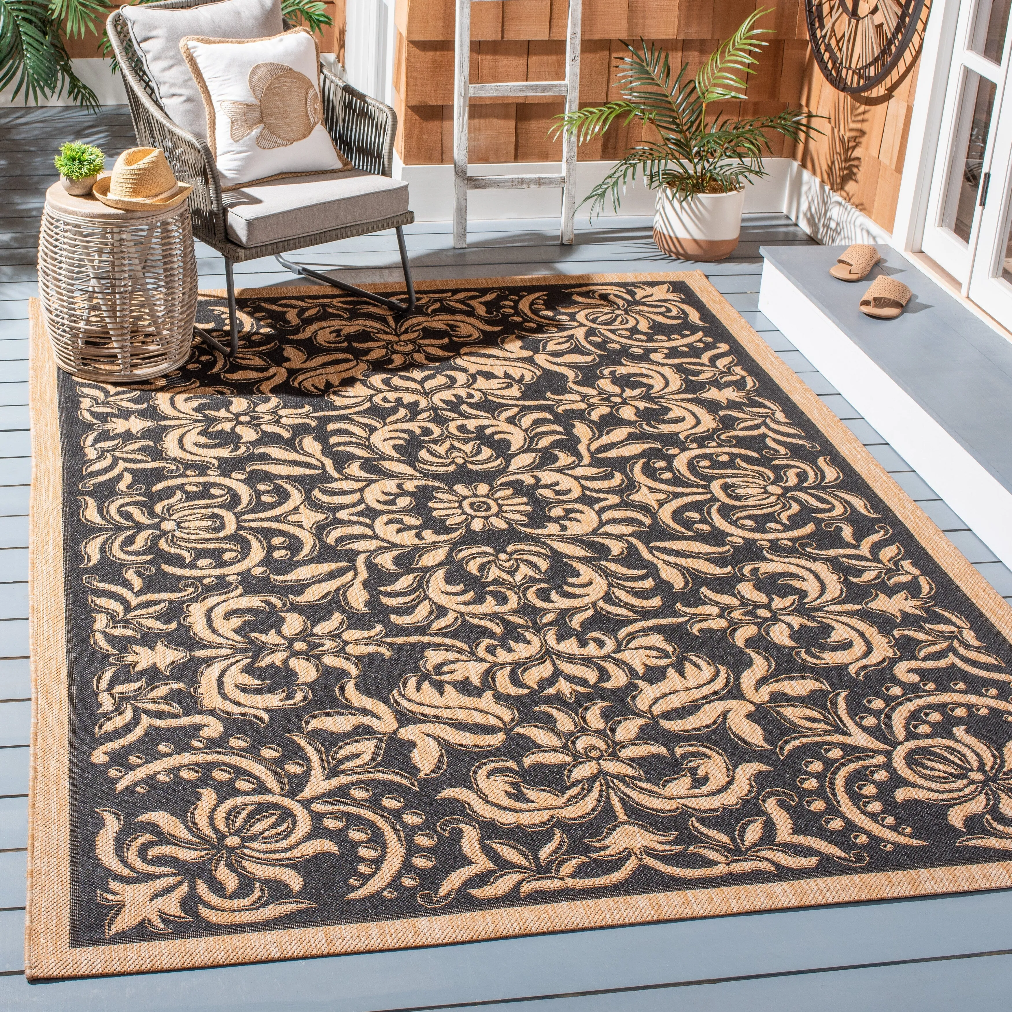 SAFAVIEH Courtyard Mitzi Indoor/ Outdoor Waterproof Patio Backyard Rug