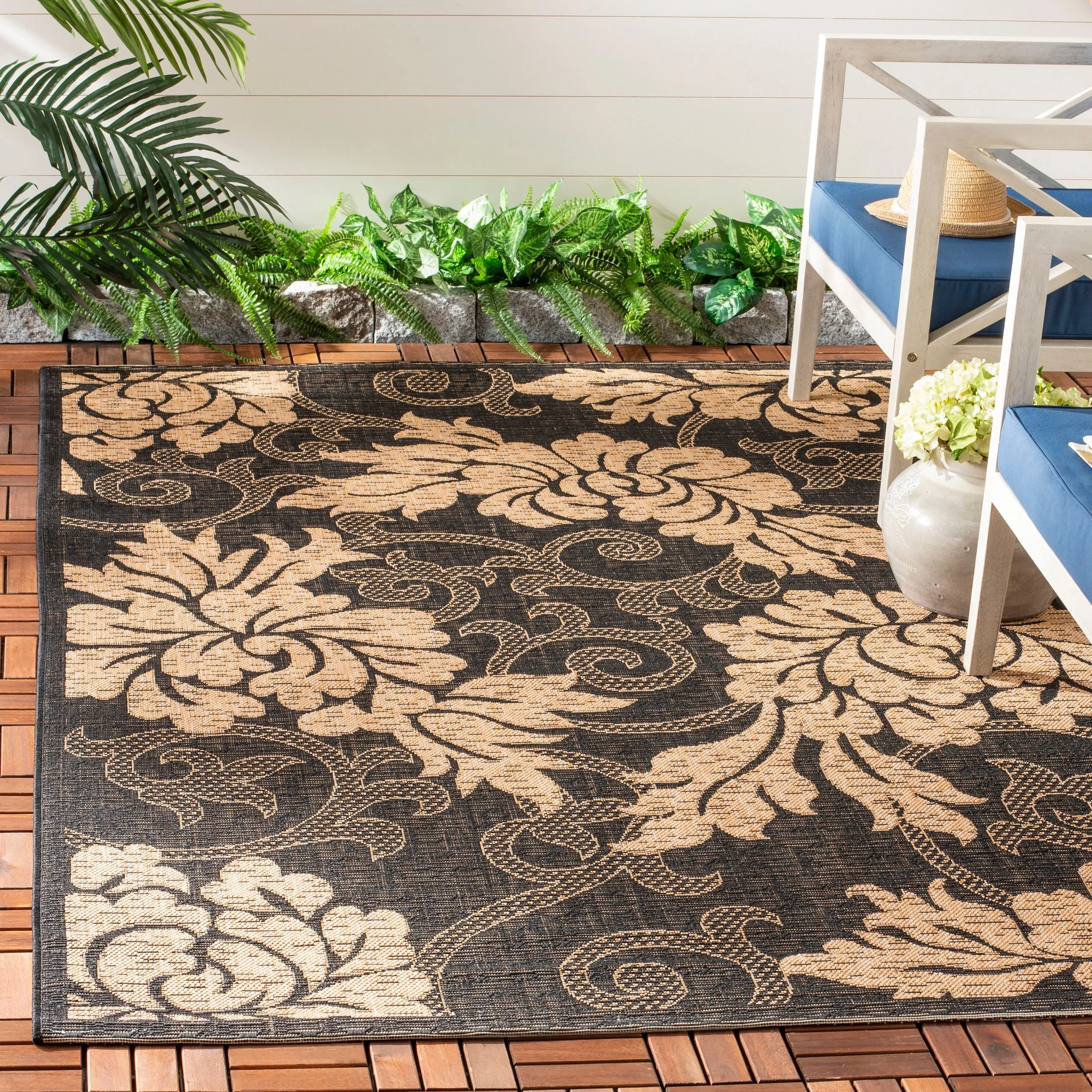 SAFAVIEH Courtyard Monna Indoor/ Outdoor Waterproof Patio Backyard Rug