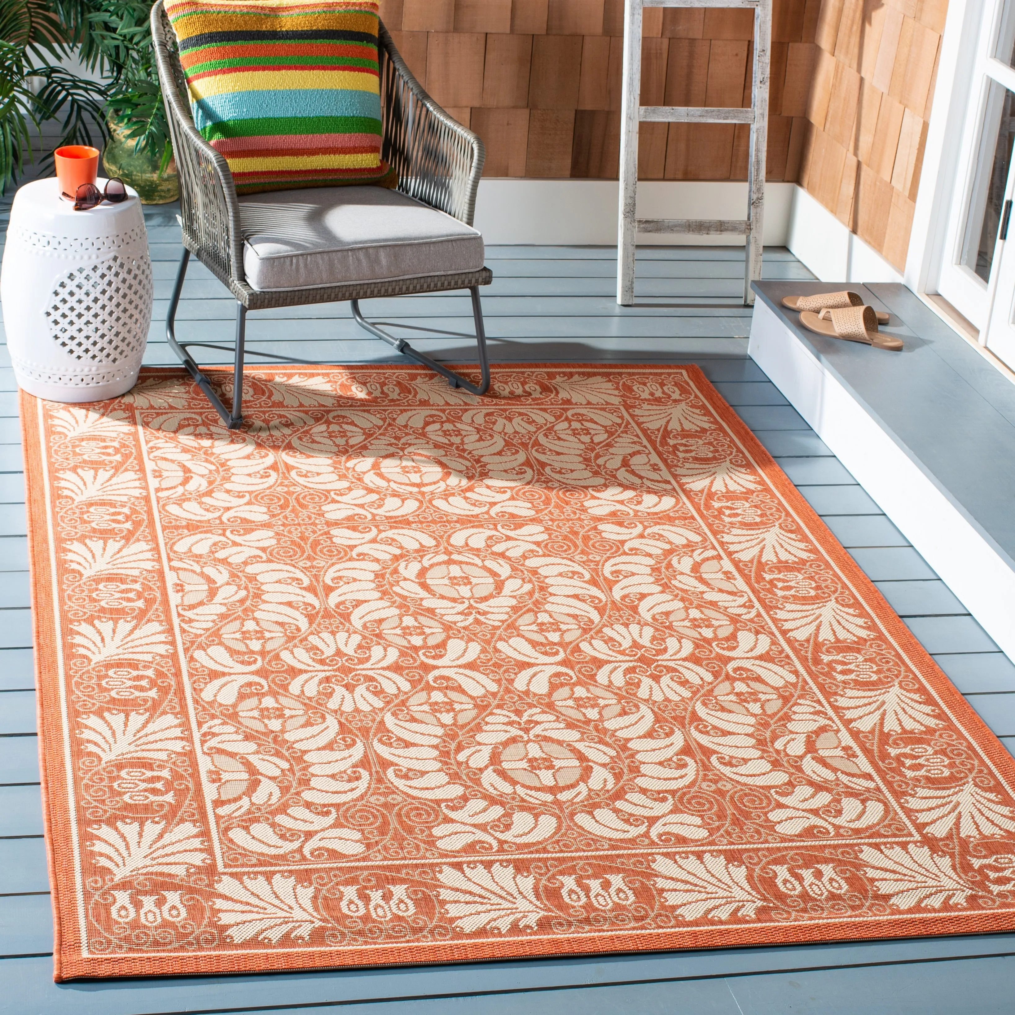 SAFAVIEH Courtyard Nada Indoor/ Outdoor Waterproof Patio Backyard Rug