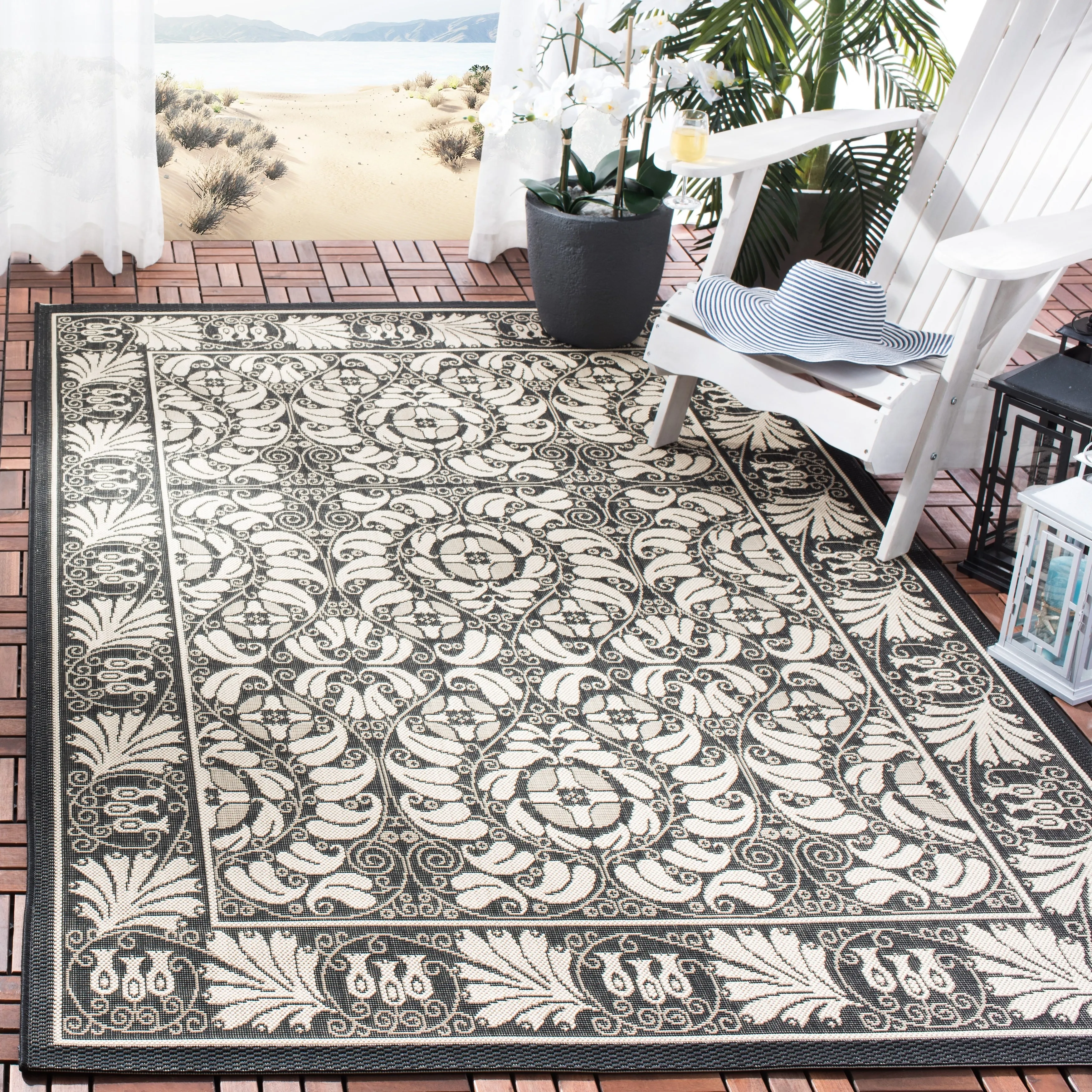 SAFAVIEH Courtyard Nada Indoor/ Outdoor Waterproof Patio Backyard Rug