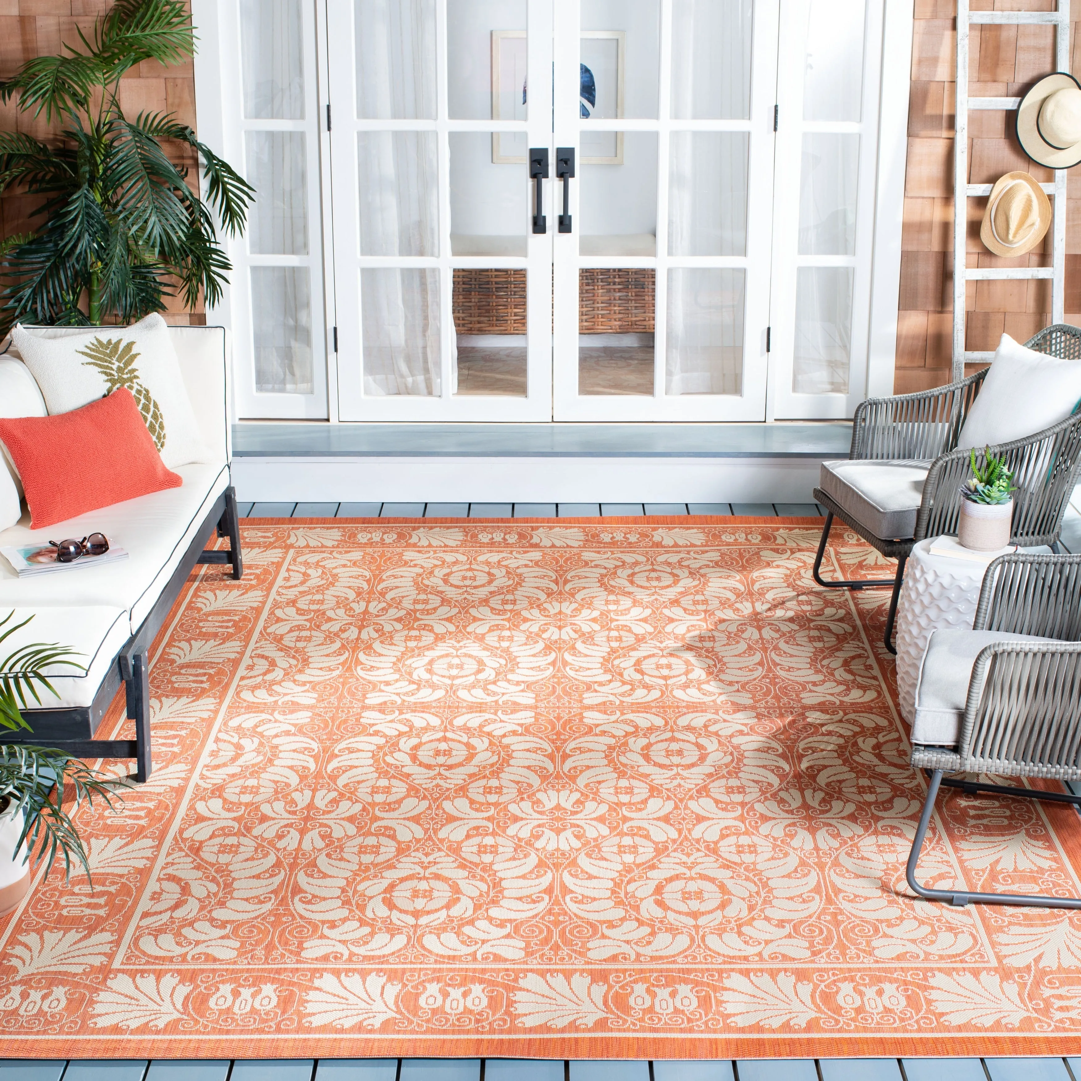 SAFAVIEH Courtyard Nada Indoor/ Outdoor Waterproof Patio Backyard Rug