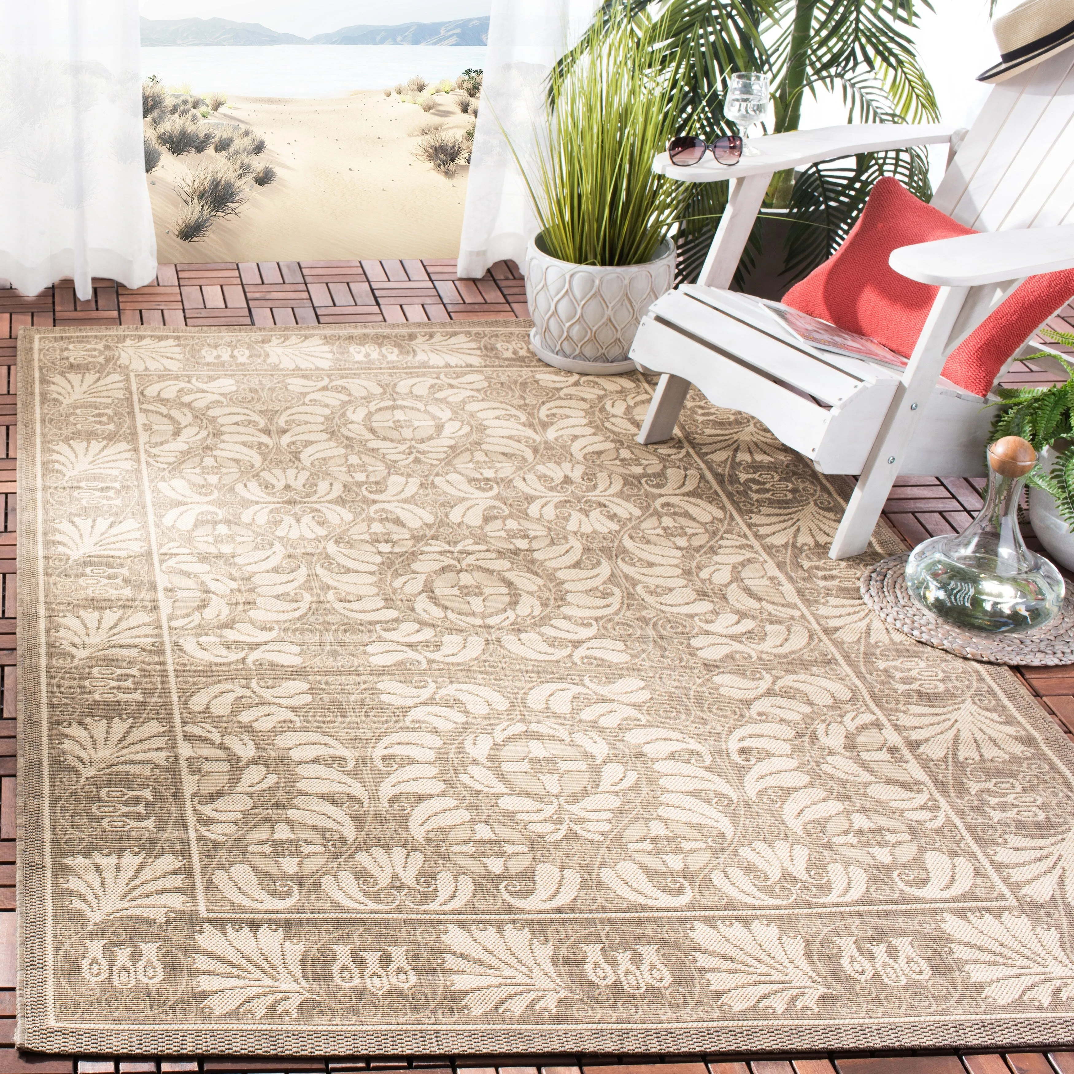 SAFAVIEH Courtyard Nada Indoor/ Outdoor Waterproof Patio Backyard Rug