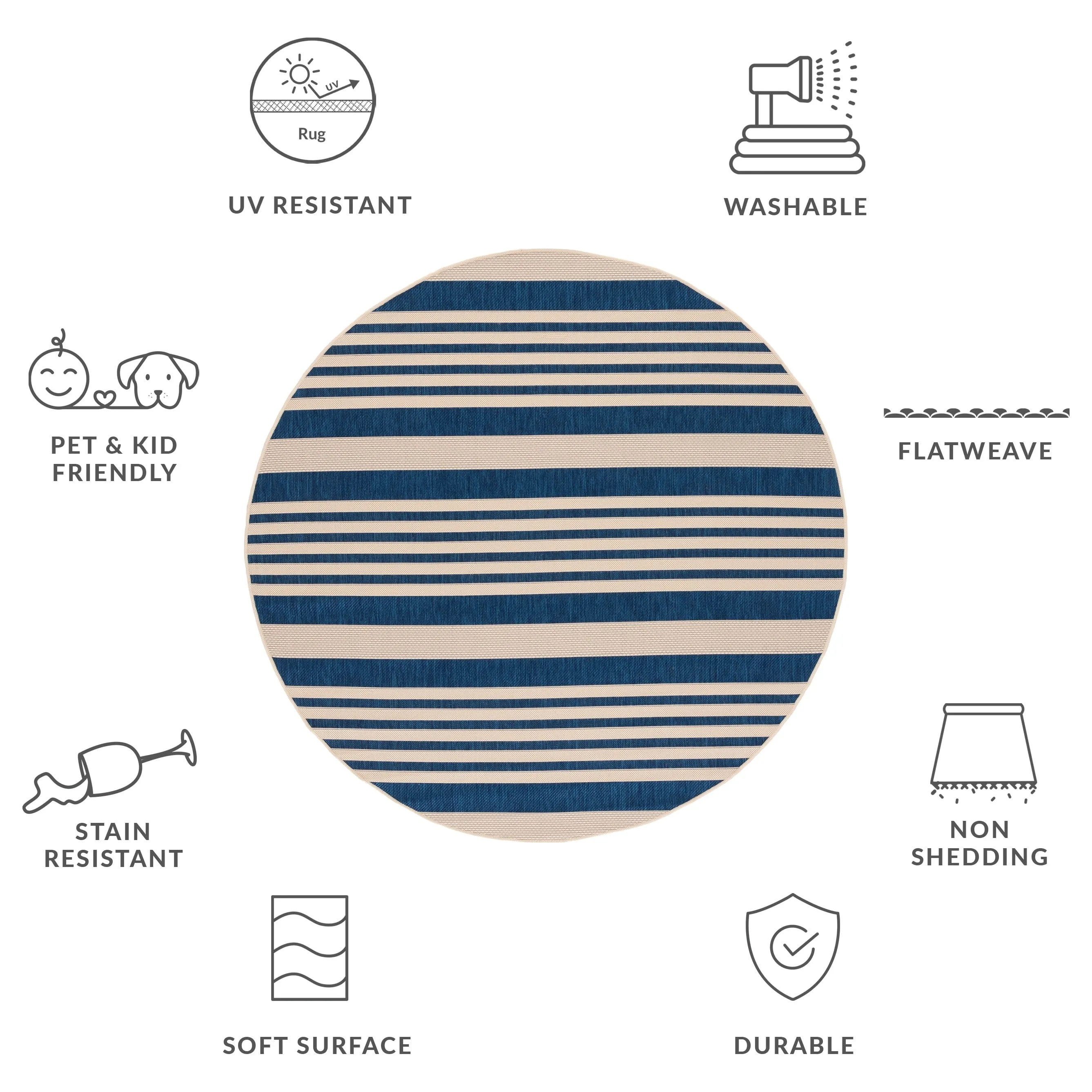 SAFAVIEH Courtyard Orsi Indoor/ Outdoor Waterproof Area Rug