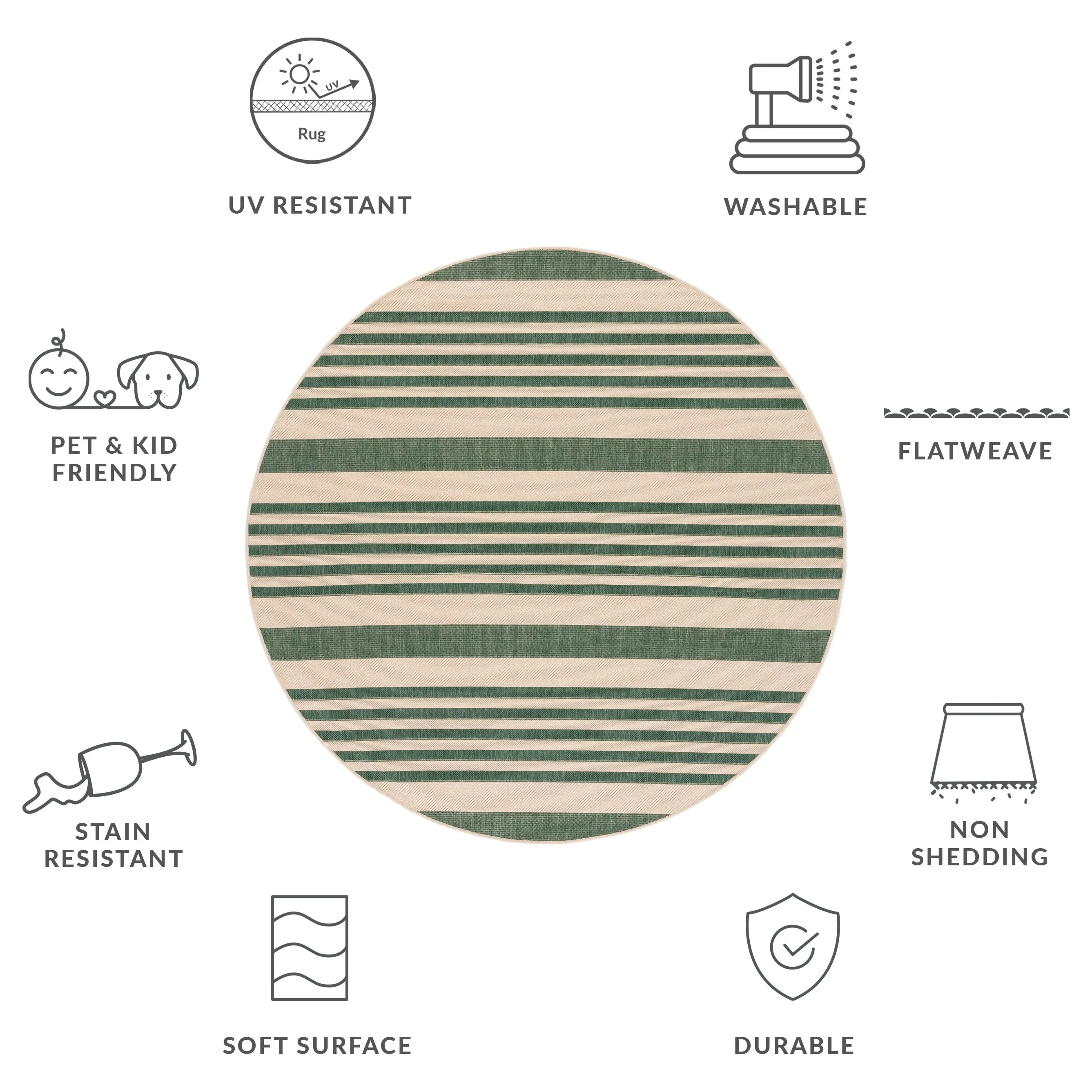 SAFAVIEH Courtyard Orsi Indoor/ Outdoor Waterproof Area Rug