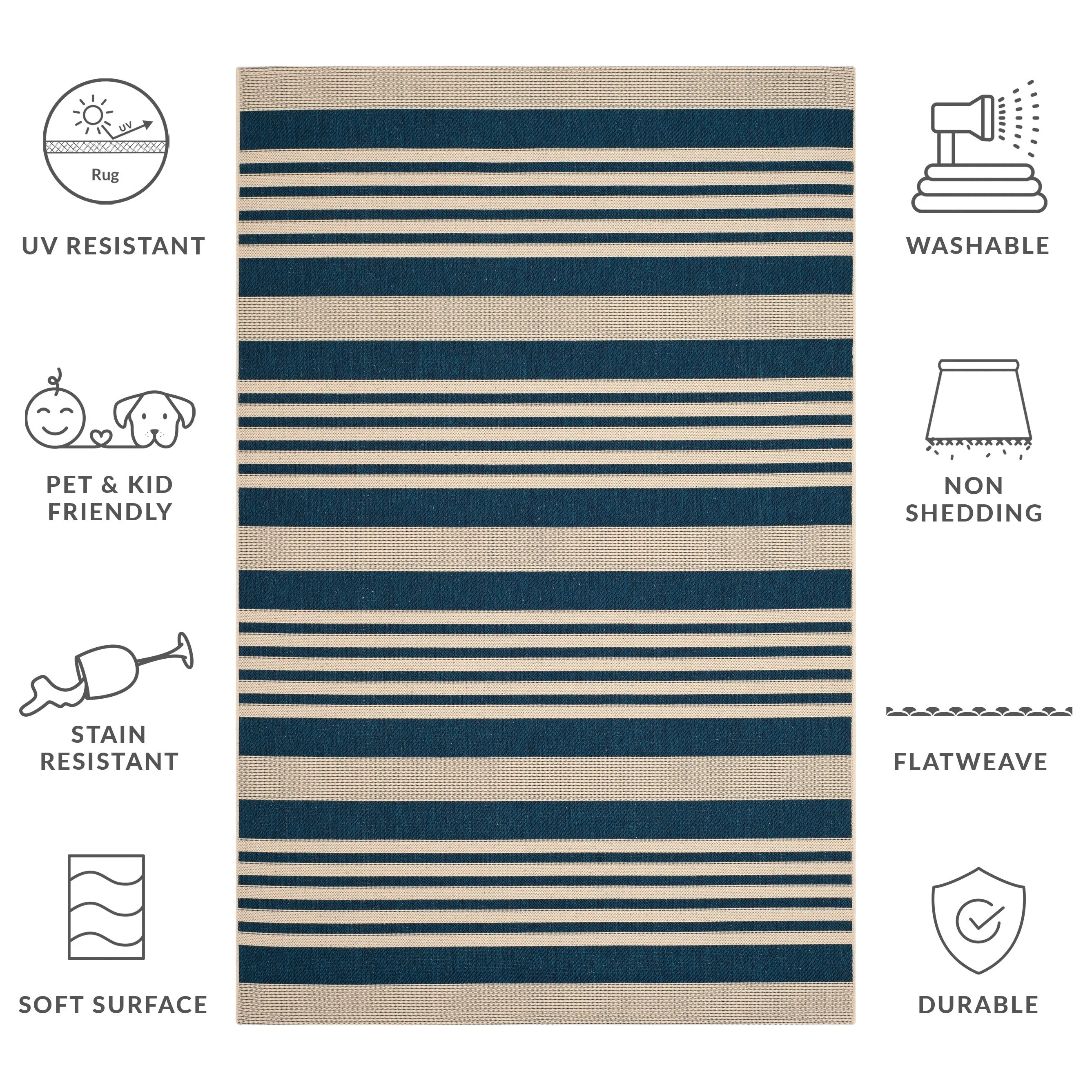 SAFAVIEH Courtyard Orsi Indoor/ Outdoor Waterproof Area Rug
