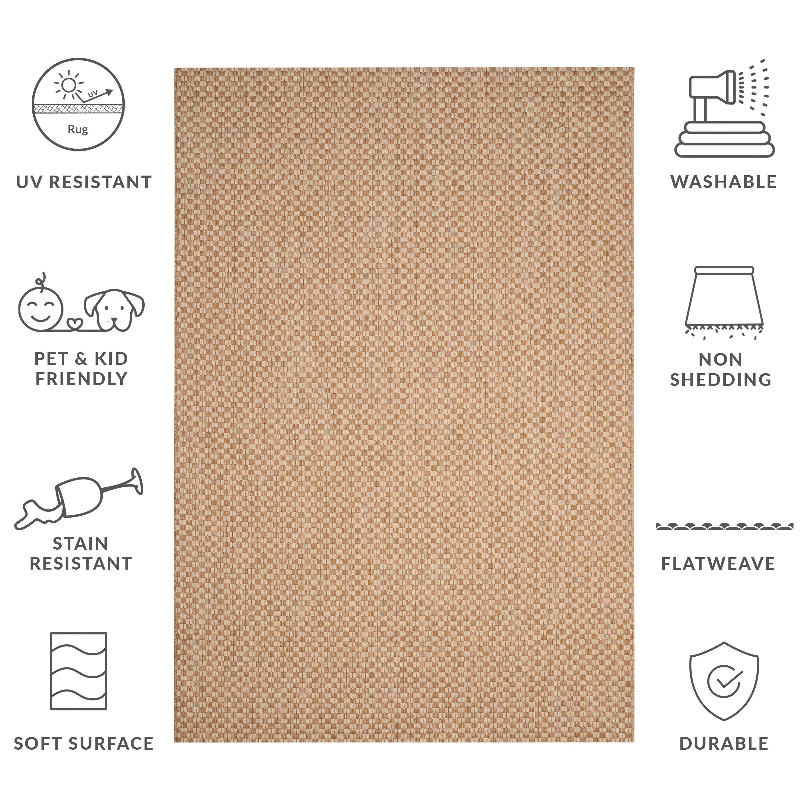 SAFAVIEH Courtyard Ragini Indoor/Outdoor Waterproof Patio Backyard Rug
