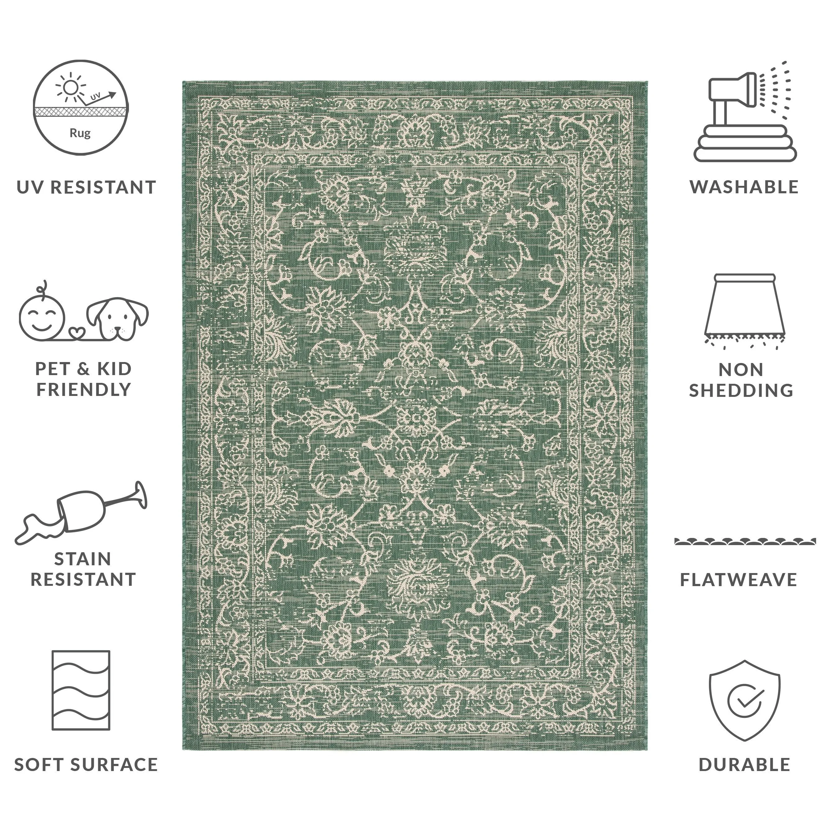 SAFAVIEH Courtyard Samuela Indoor/ Outdoor Waterproof Backyard Patio Rug