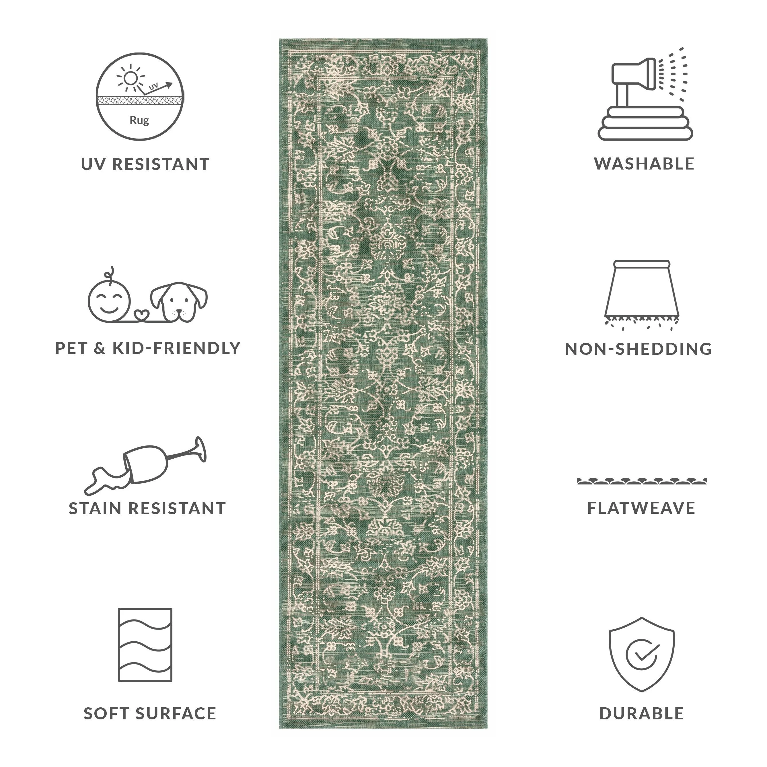 SAFAVIEH Courtyard Samuela Indoor/ Outdoor Waterproof Backyard Patio Rug