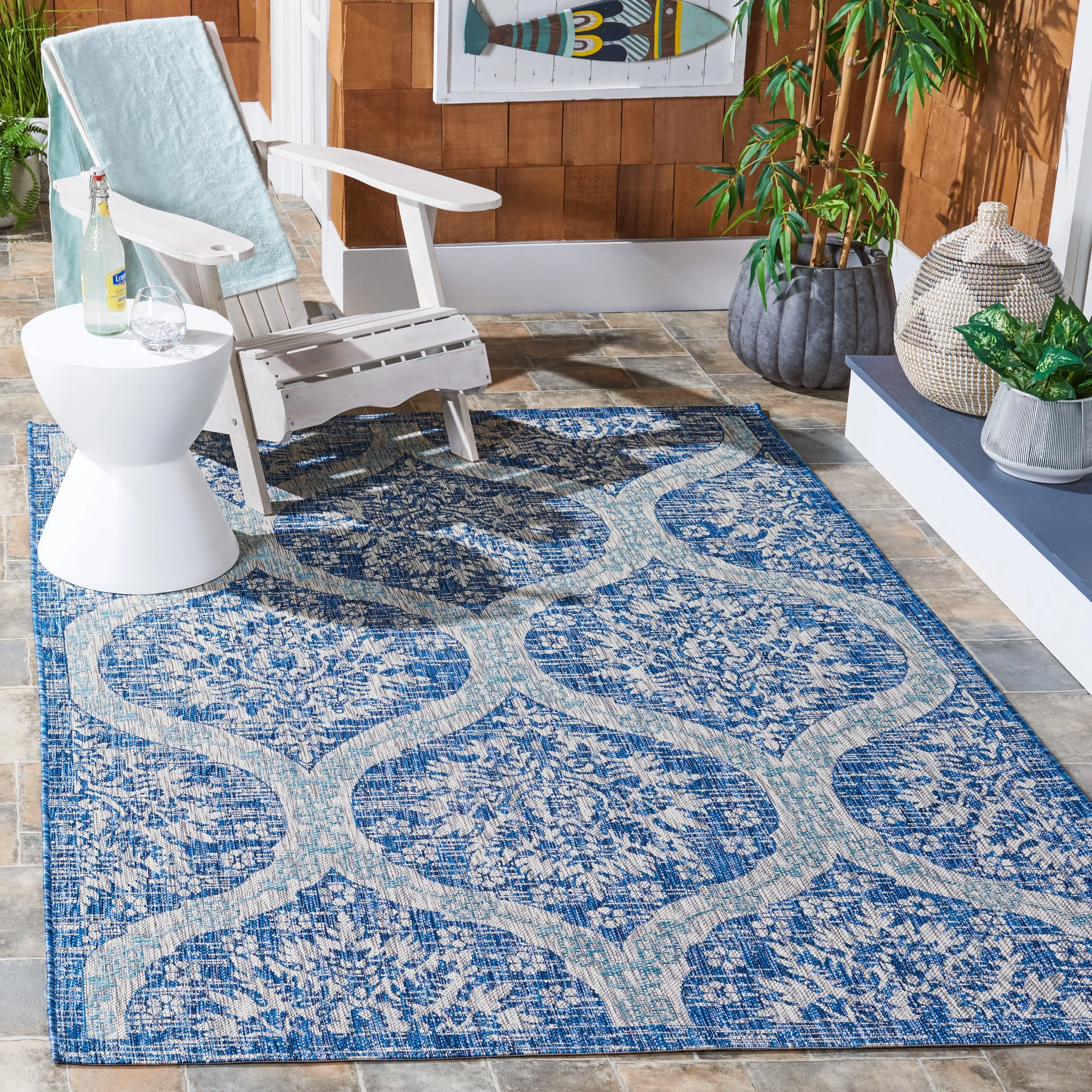 SAFAVIEH Courtyard Shelvie Indoor/ Outdoor Waterproof Patio Backyard Rug