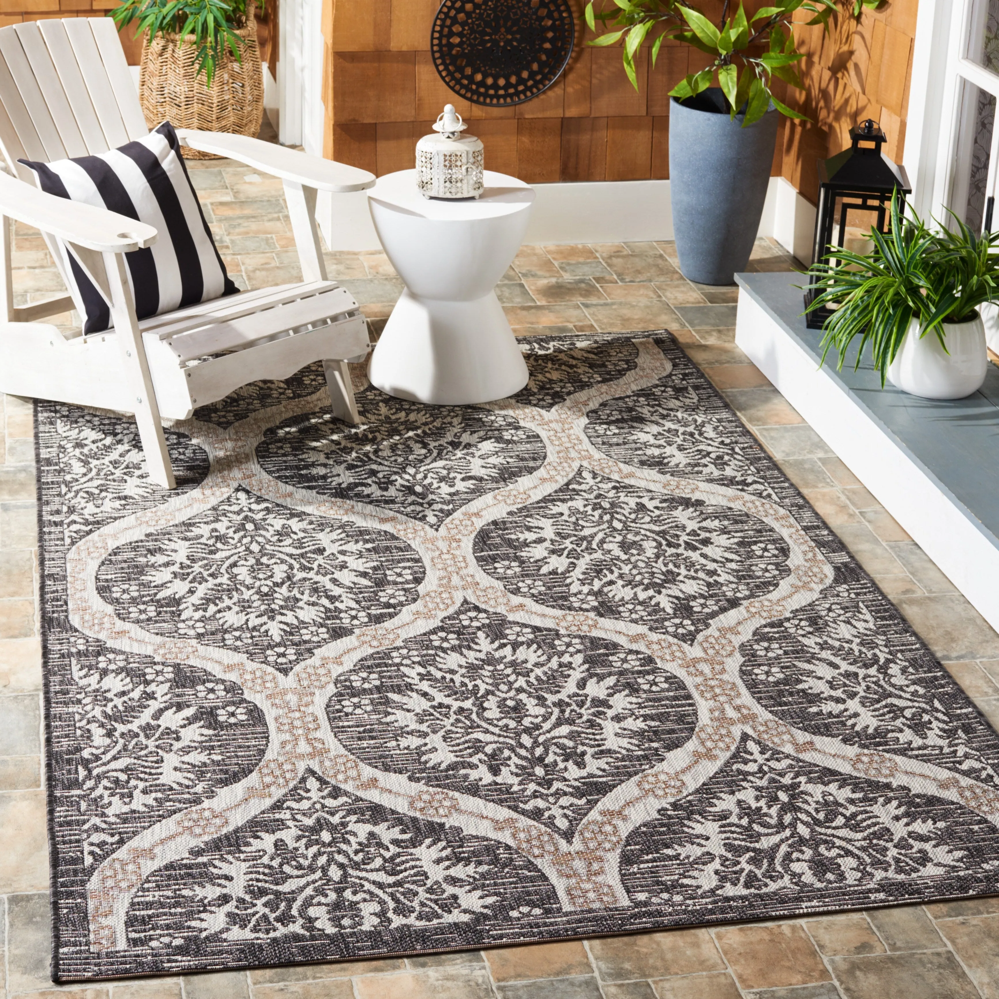 SAFAVIEH Courtyard Shelvie Indoor/ Outdoor Waterproof Patio Backyard Rug