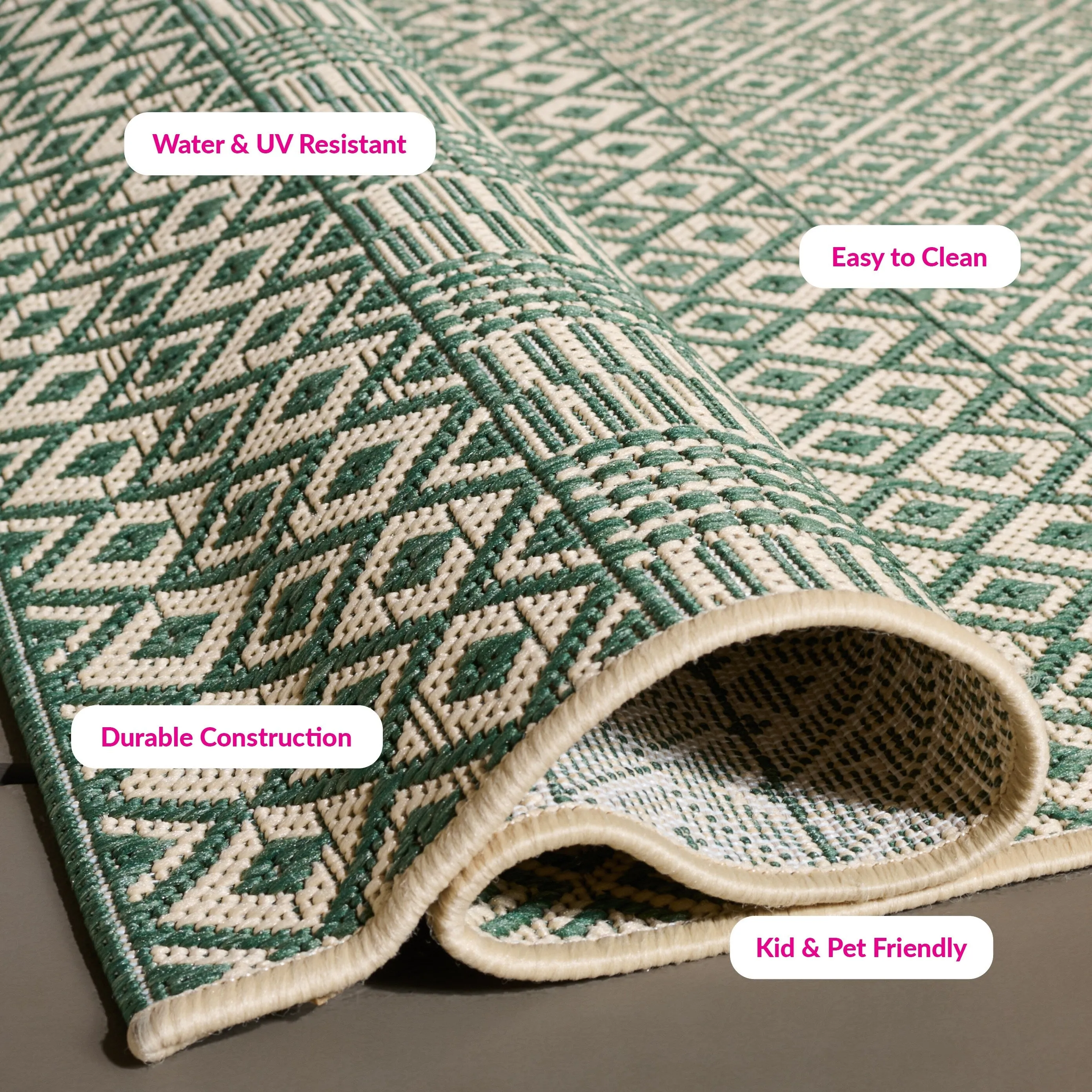 SAFAVIEH Courtyard Shikibu Indoor/ Outdoor Waterproof Patio Backyard Rug