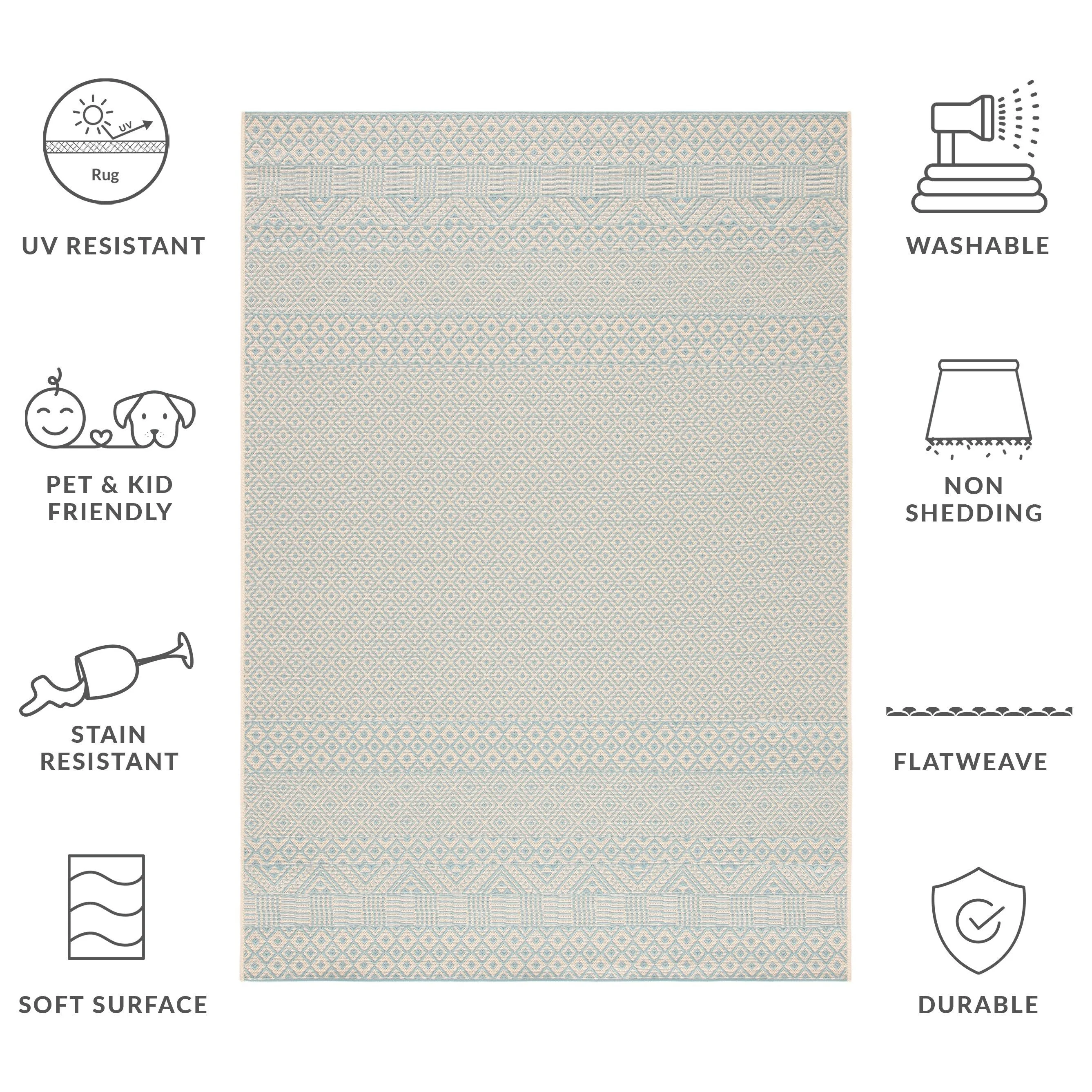 SAFAVIEH Courtyard Shikibu Indoor/ Outdoor Waterproof Patio Backyard Rug