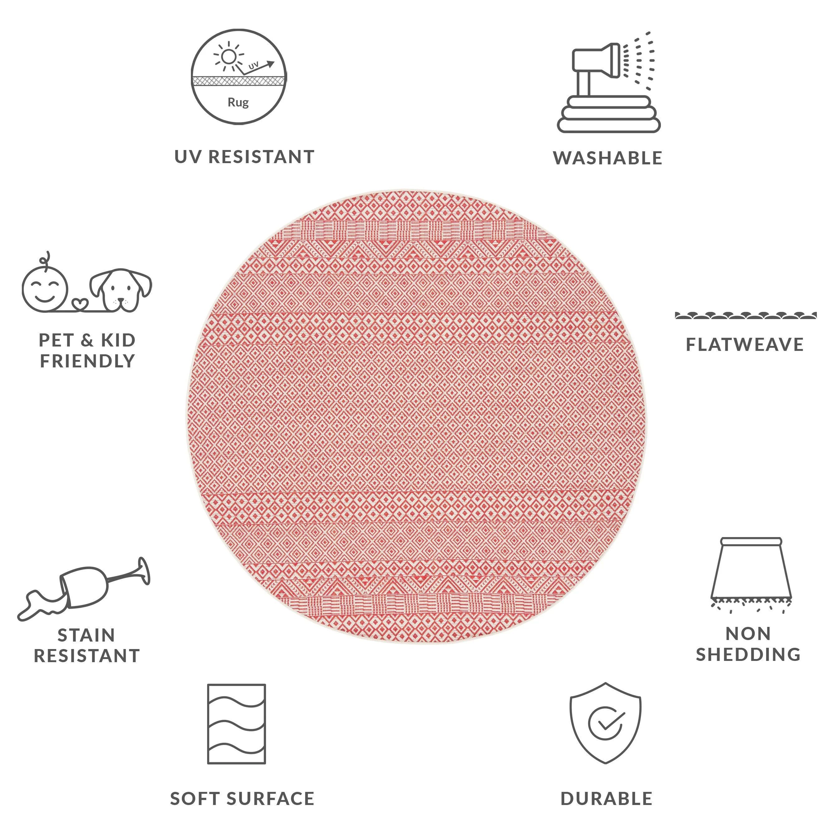 SAFAVIEH Courtyard Shikibu Indoor/ Outdoor Waterproof Patio Backyard Rug