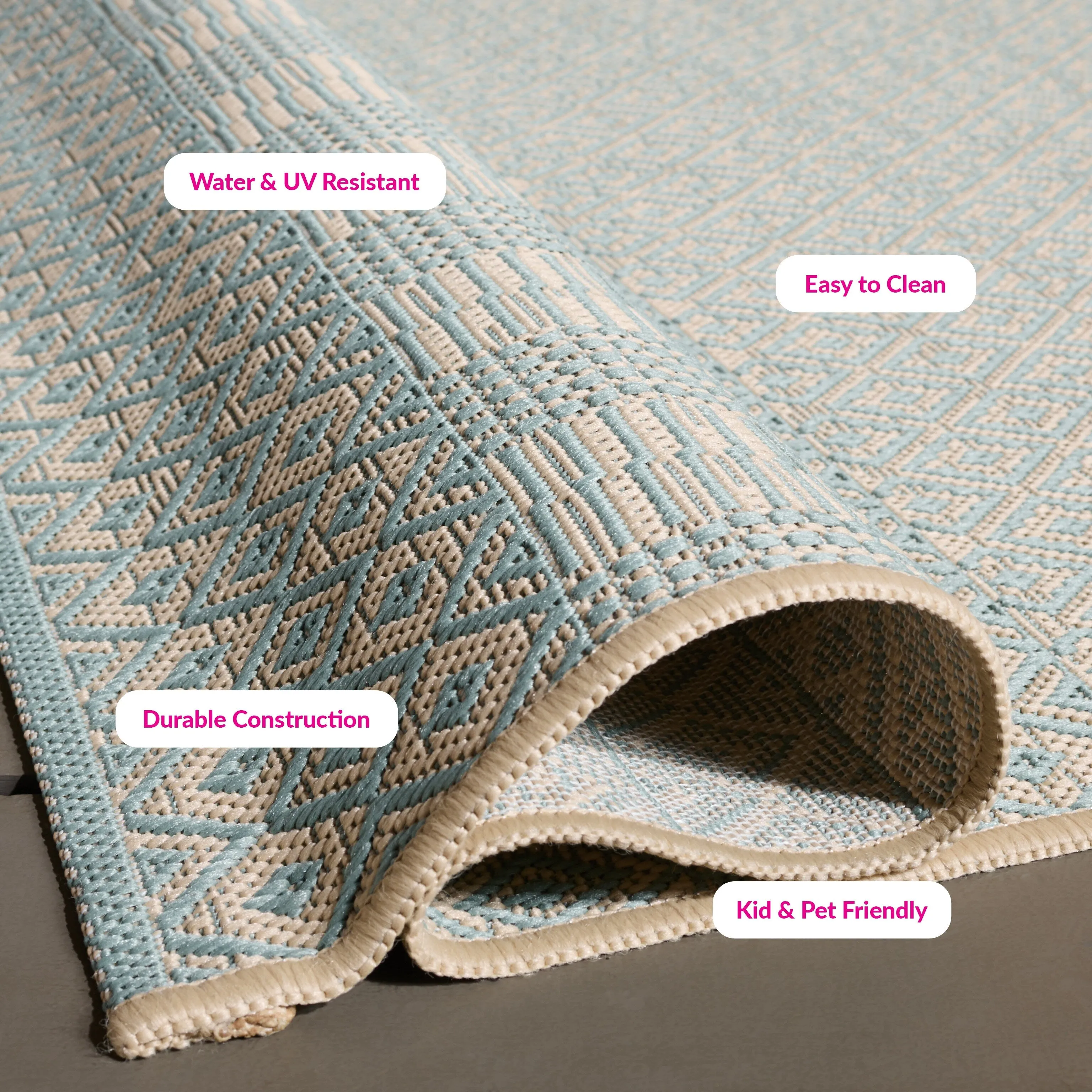 SAFAVIEH Courtyard Shikibu Indoor/ Outdoor Waterproof Patio Backyard Rug