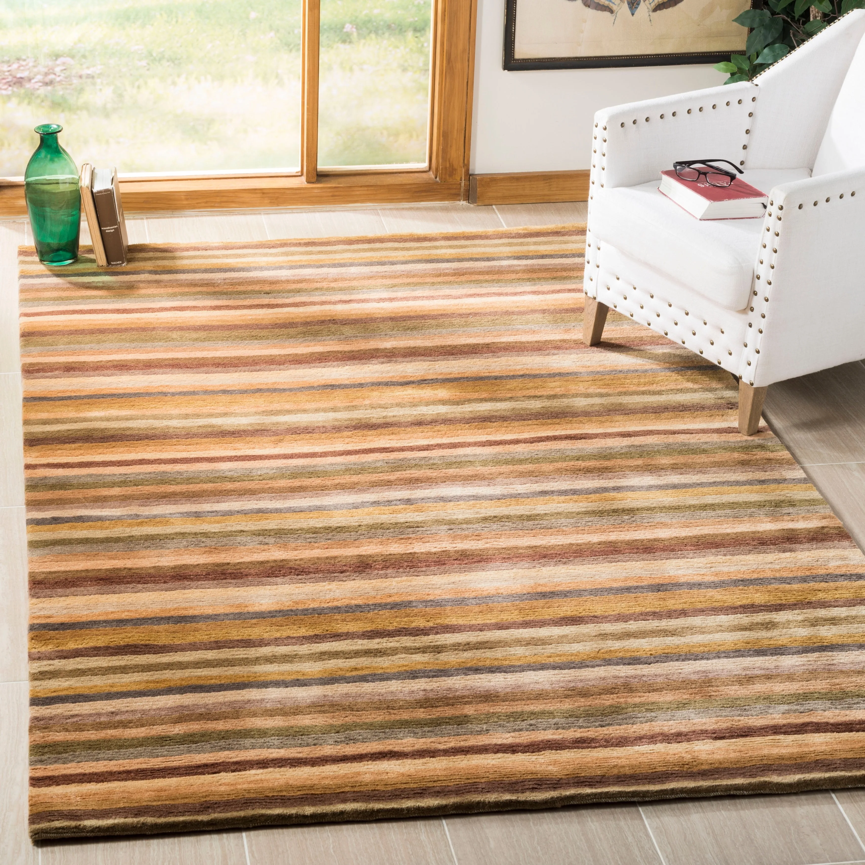 SAFAVIEH Couture Hand-knotted Tibetan Soledade Modern Wool Rug with