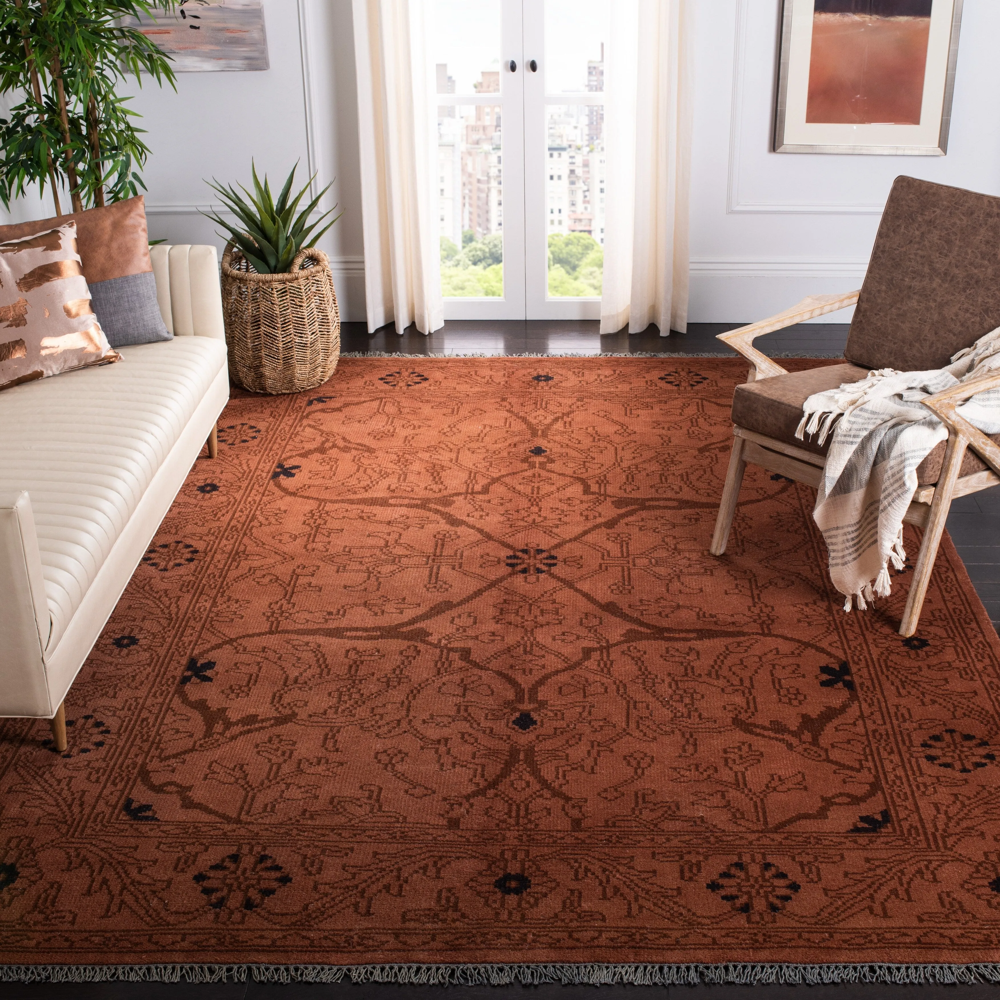 SAFAVIEH Couture Hand-Knotted Voula Market Raoufa Wool Rug