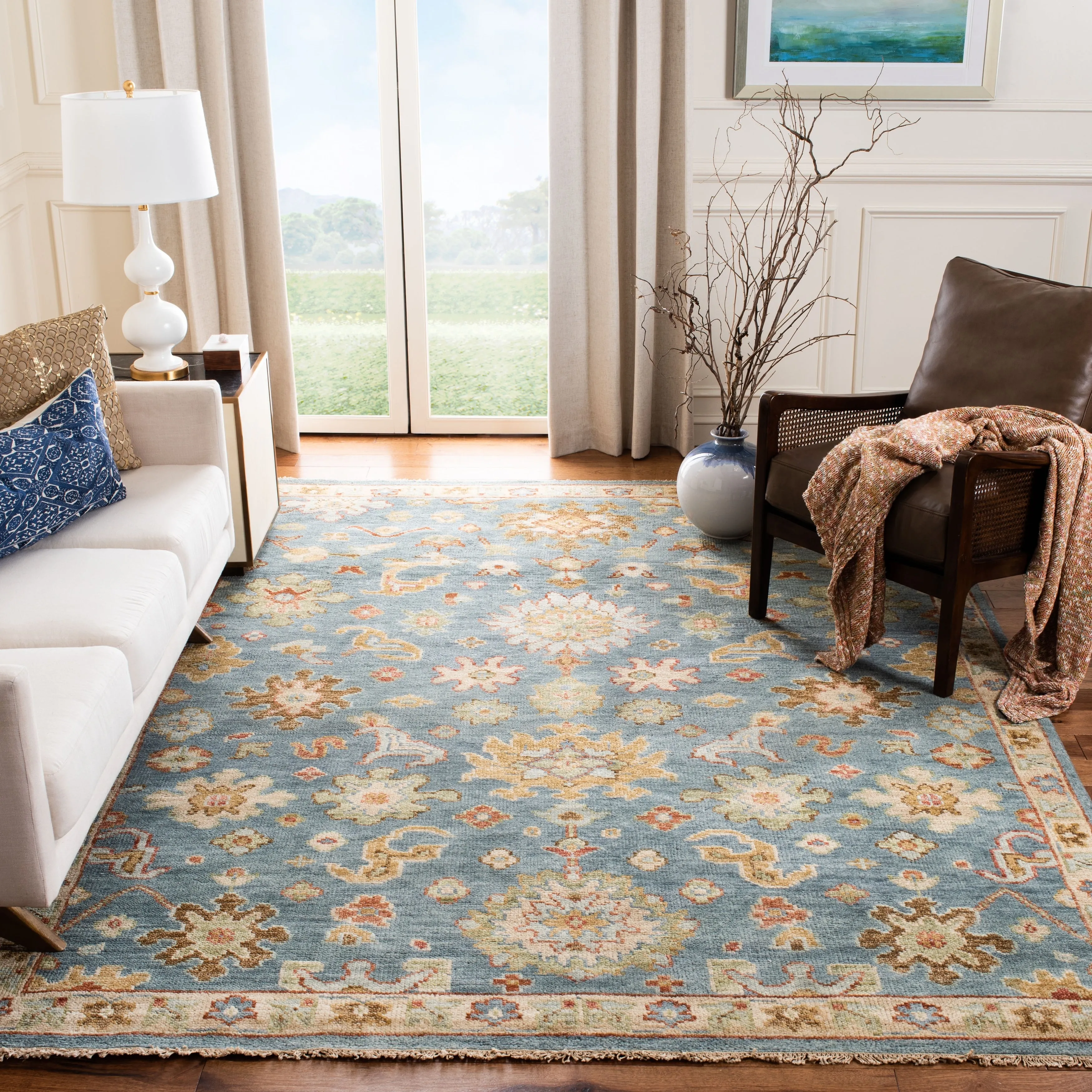 SAFAVIEH Hand-Knotted Samarkand Leeni Traditional Wool Rug