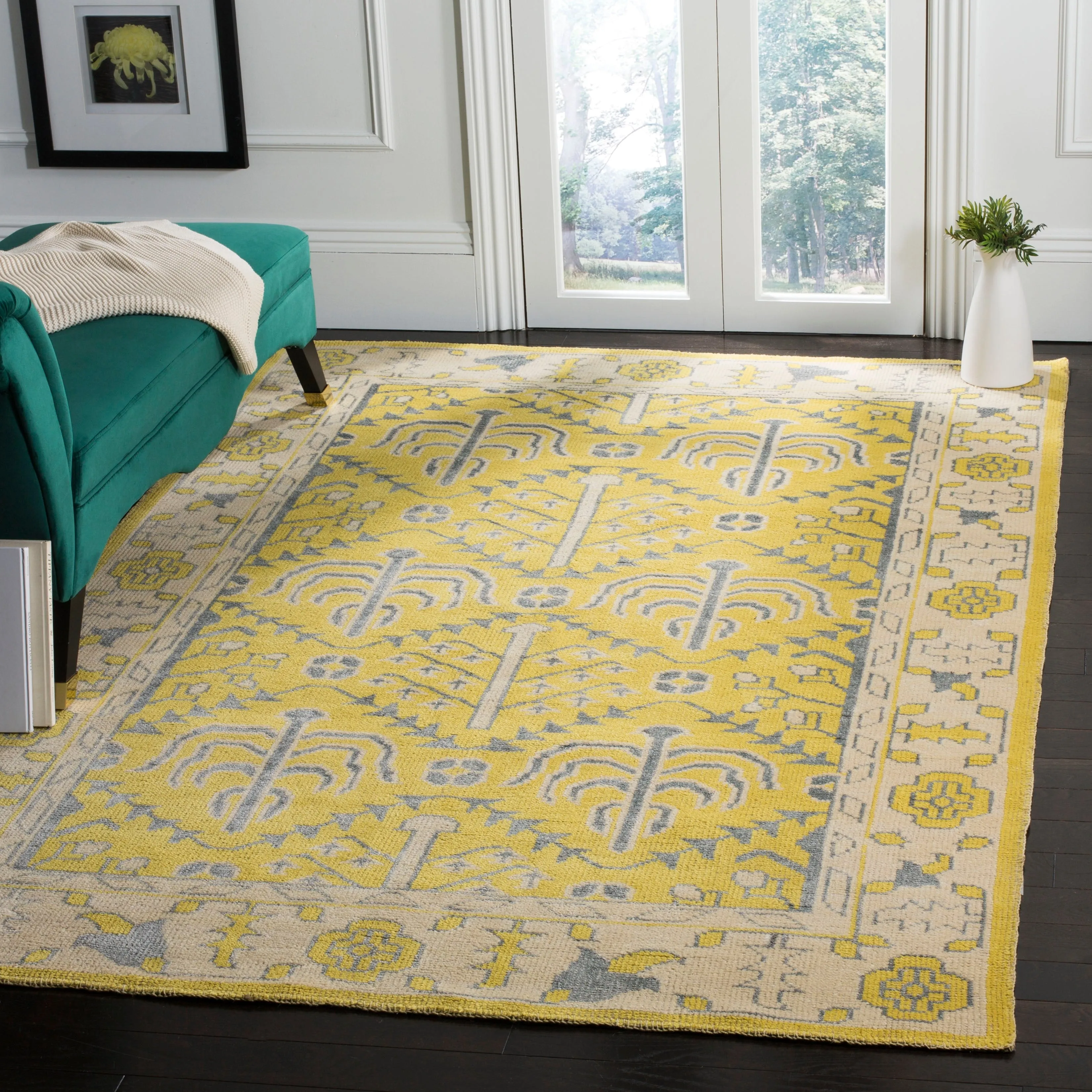 SAFAVIEH Hand-knotted Stone Wash Loida Modern Wool Rug
