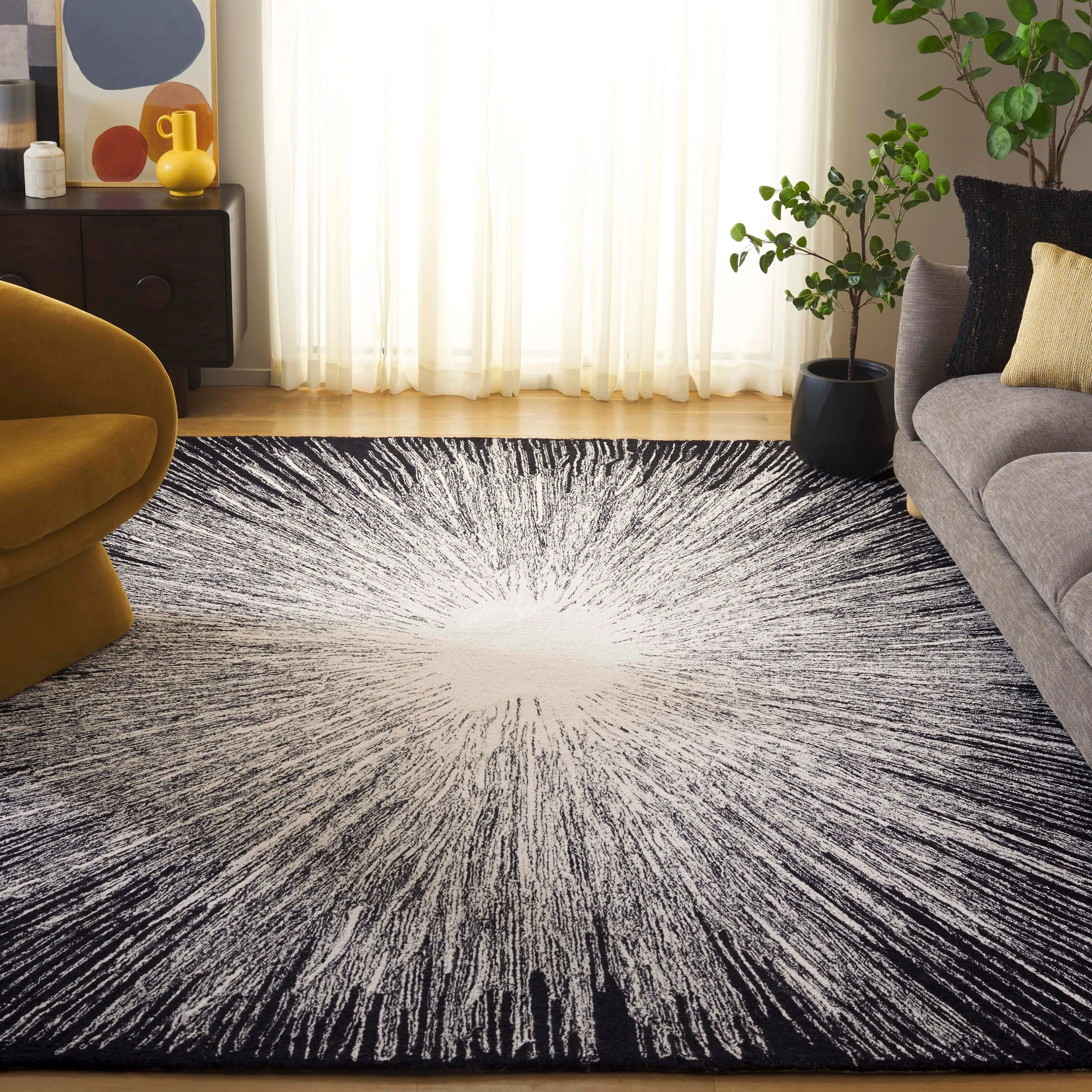 SAFAVIEH Handmade Abstract Lazzara Modern Wool Rug