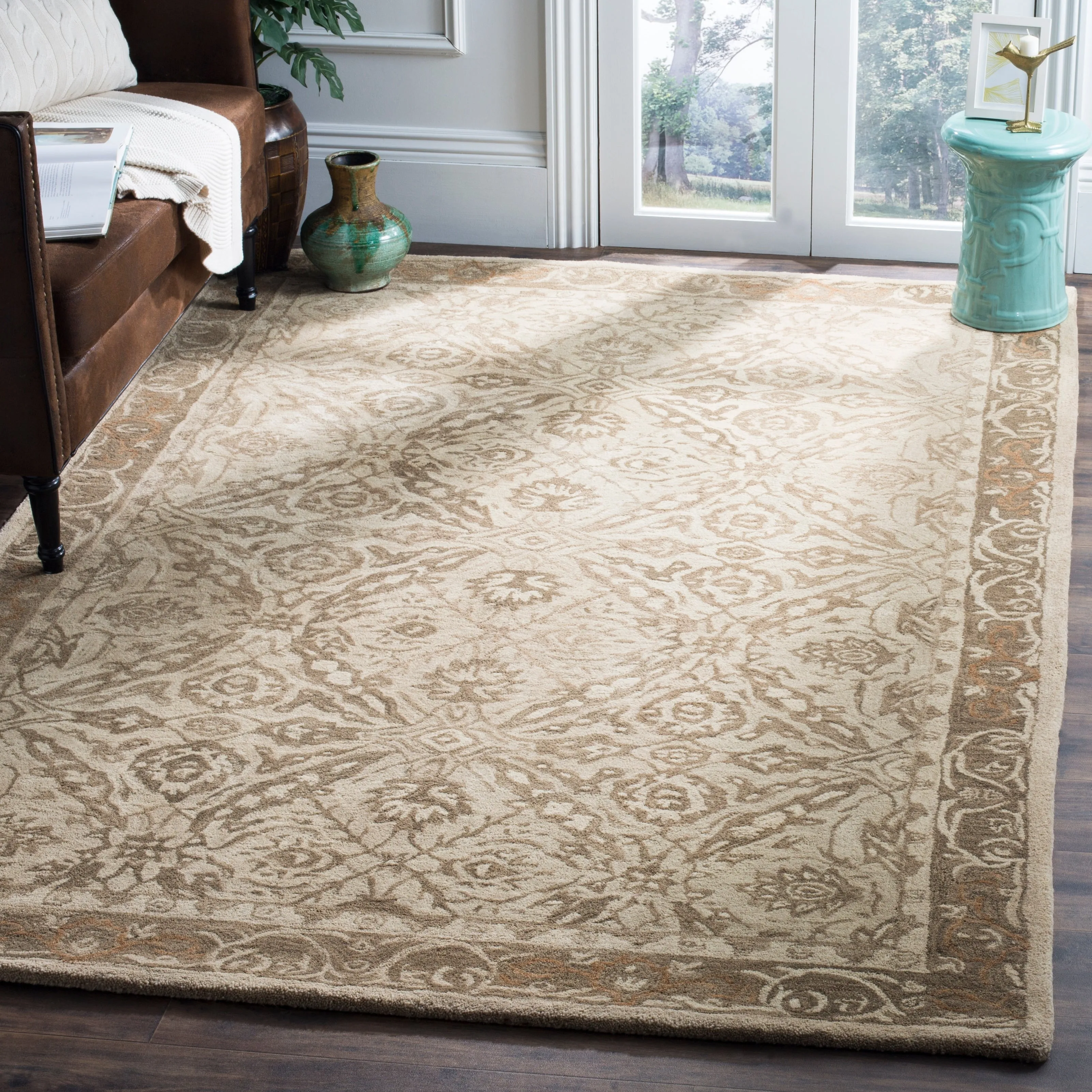 SAFAVIEH Handmade Anatolia Doro Traditional Oriental Hand-spun Wool Rug