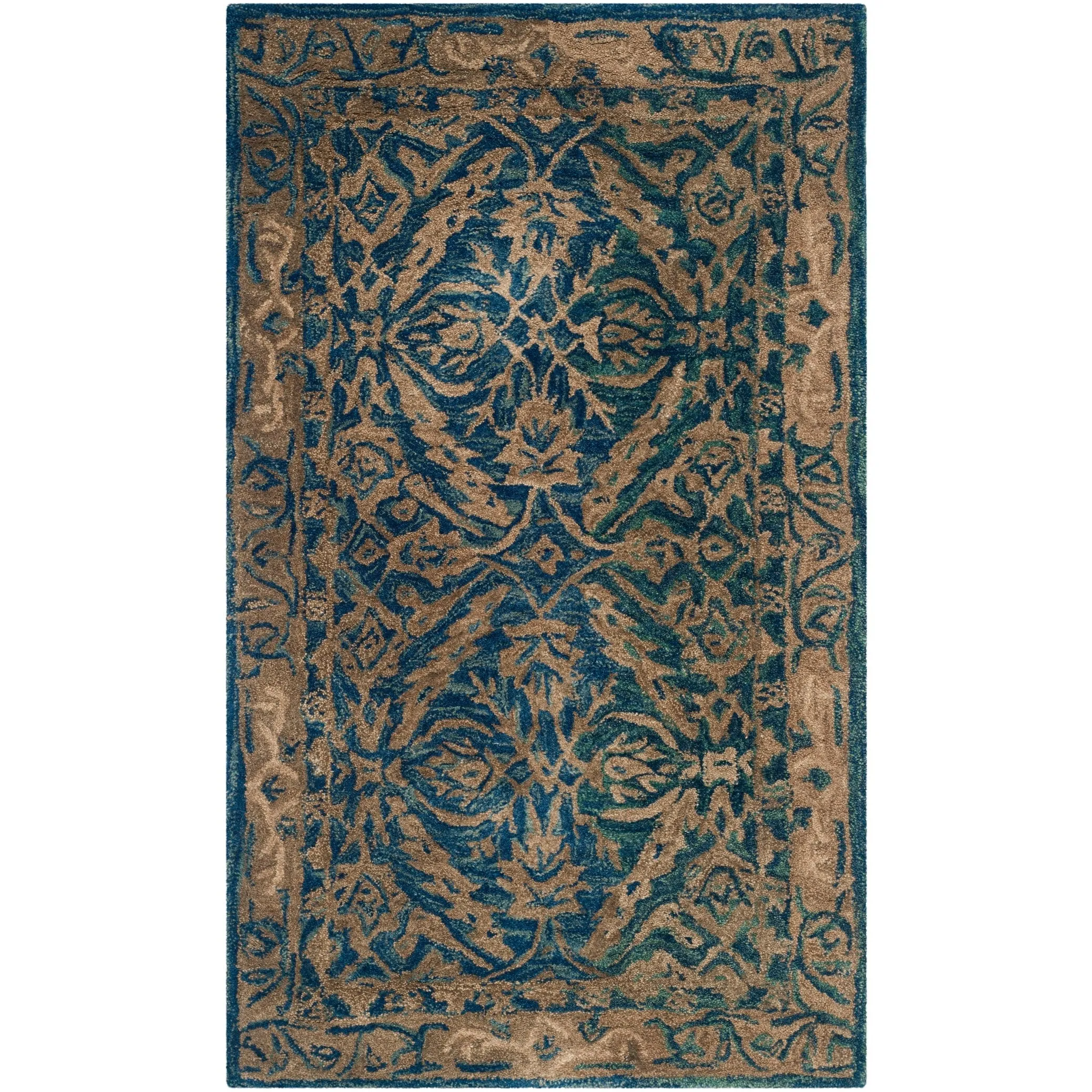SAFAVIEH Handmade Anatolia Doro Traditional Oriental Hand-spun Wool Rug